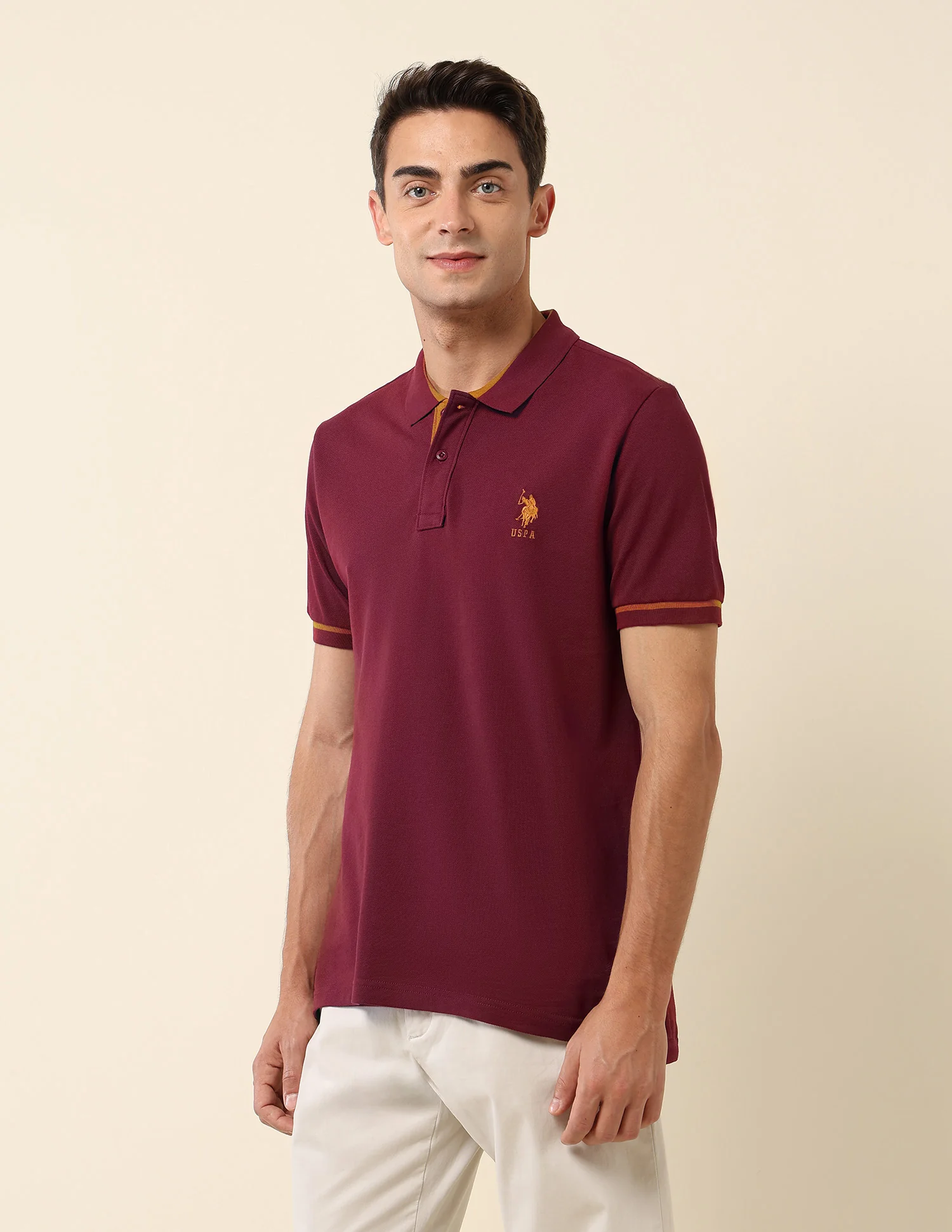 Solid Slim Fit Polo Shirt - Image 4