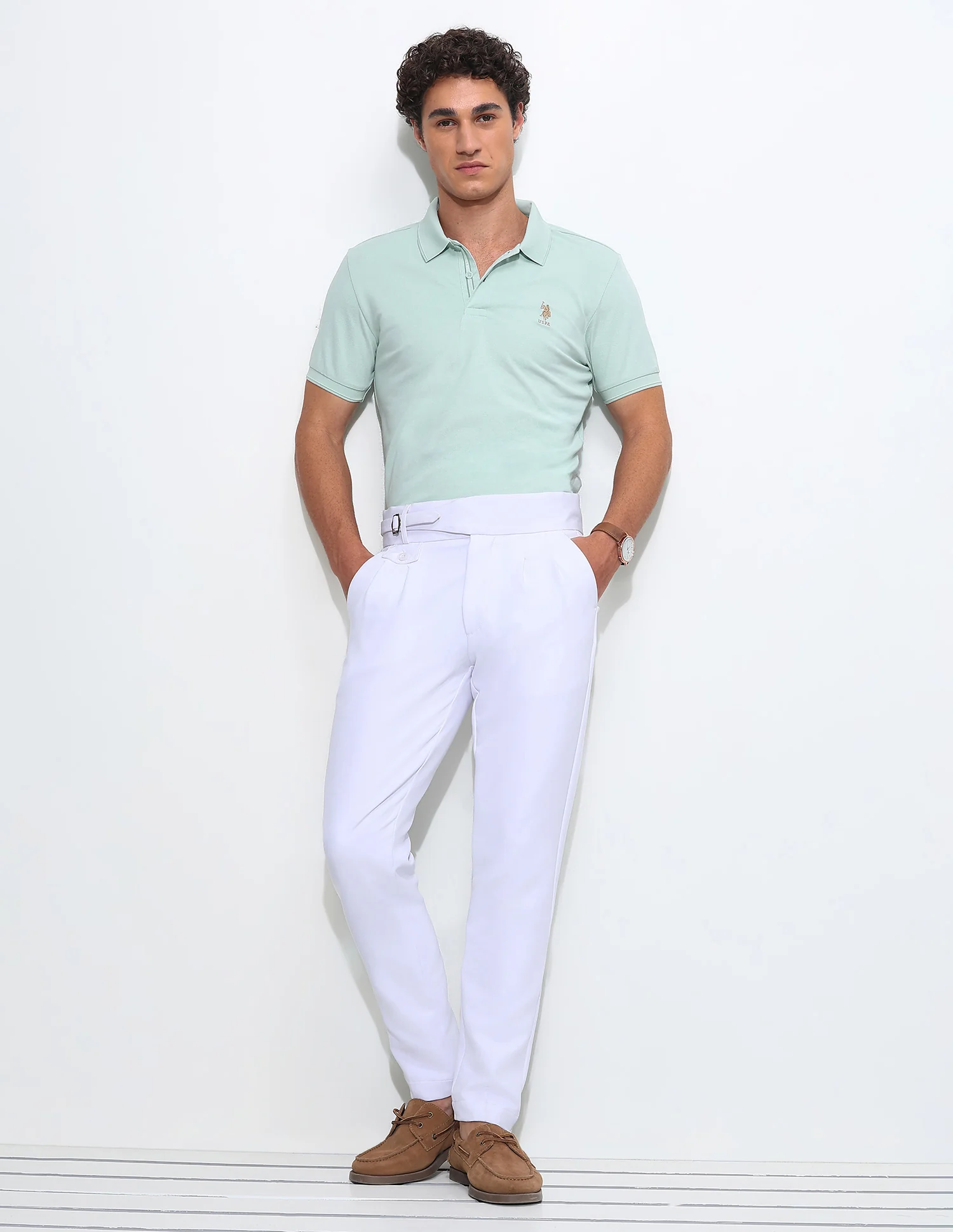 Solid Slim Fit Polo Shirt - Image 3