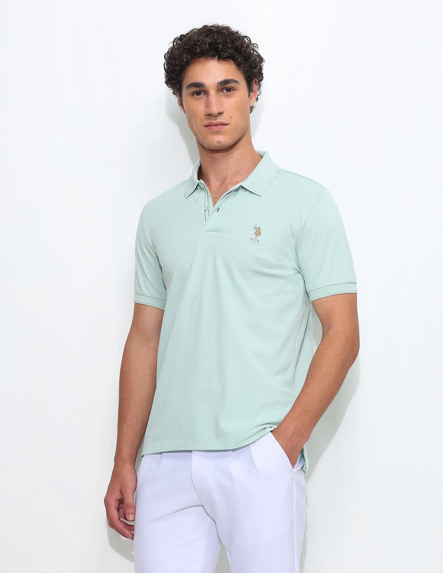 Solid Slim Fit Polo Shirt - Image 4