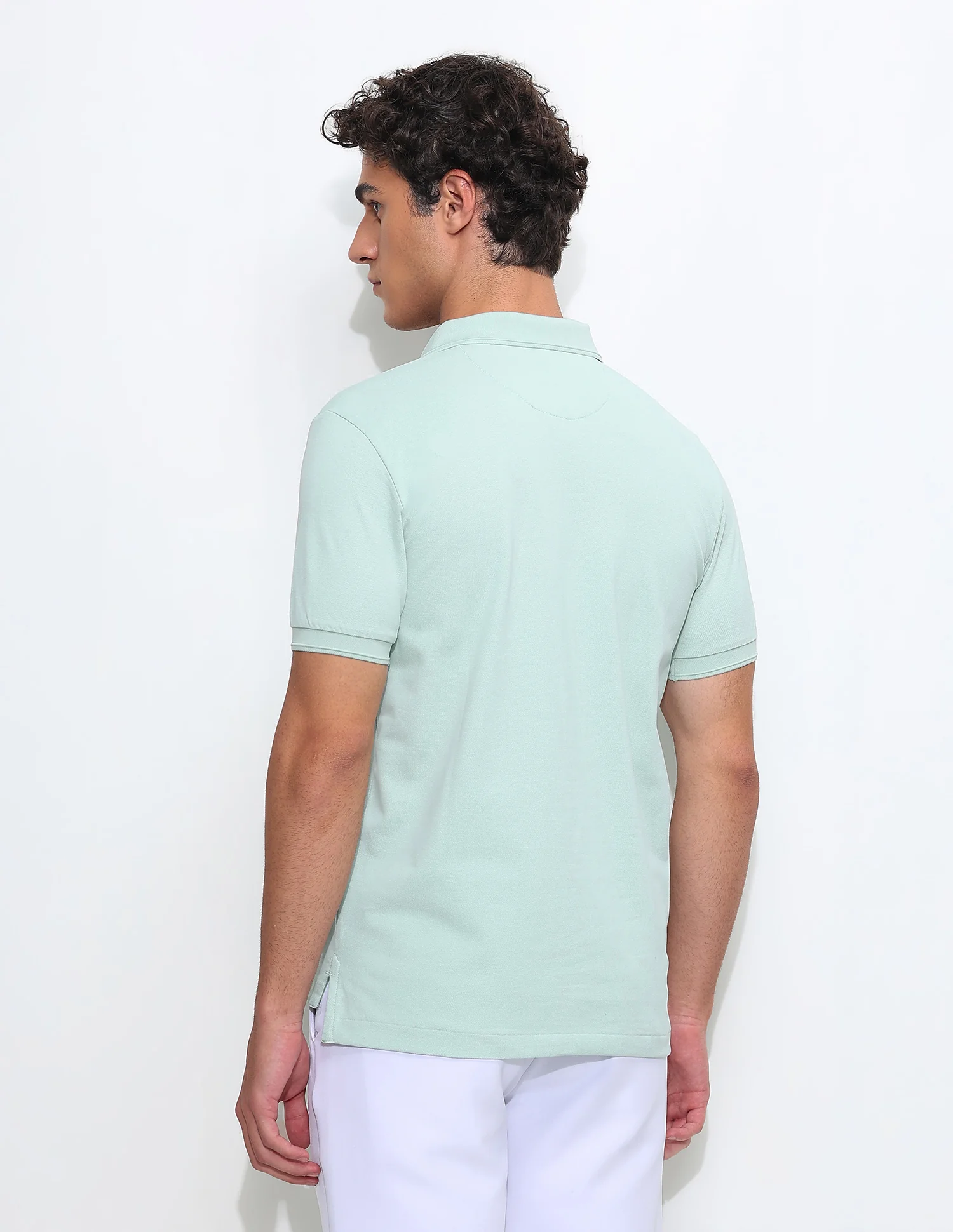 Solid Slim Fit Polo Shirt - Image 5