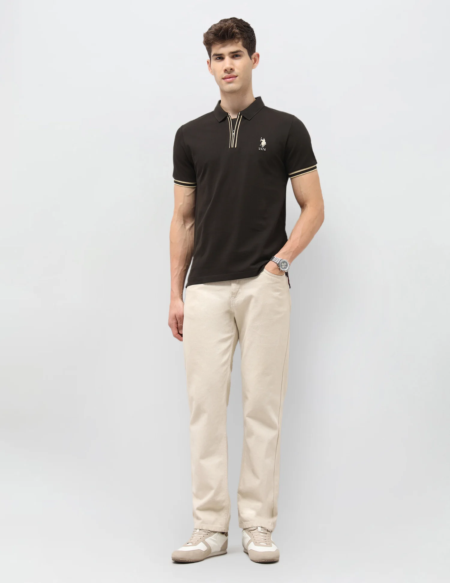 Solid Slim Fit Polo Shirt - Image 3