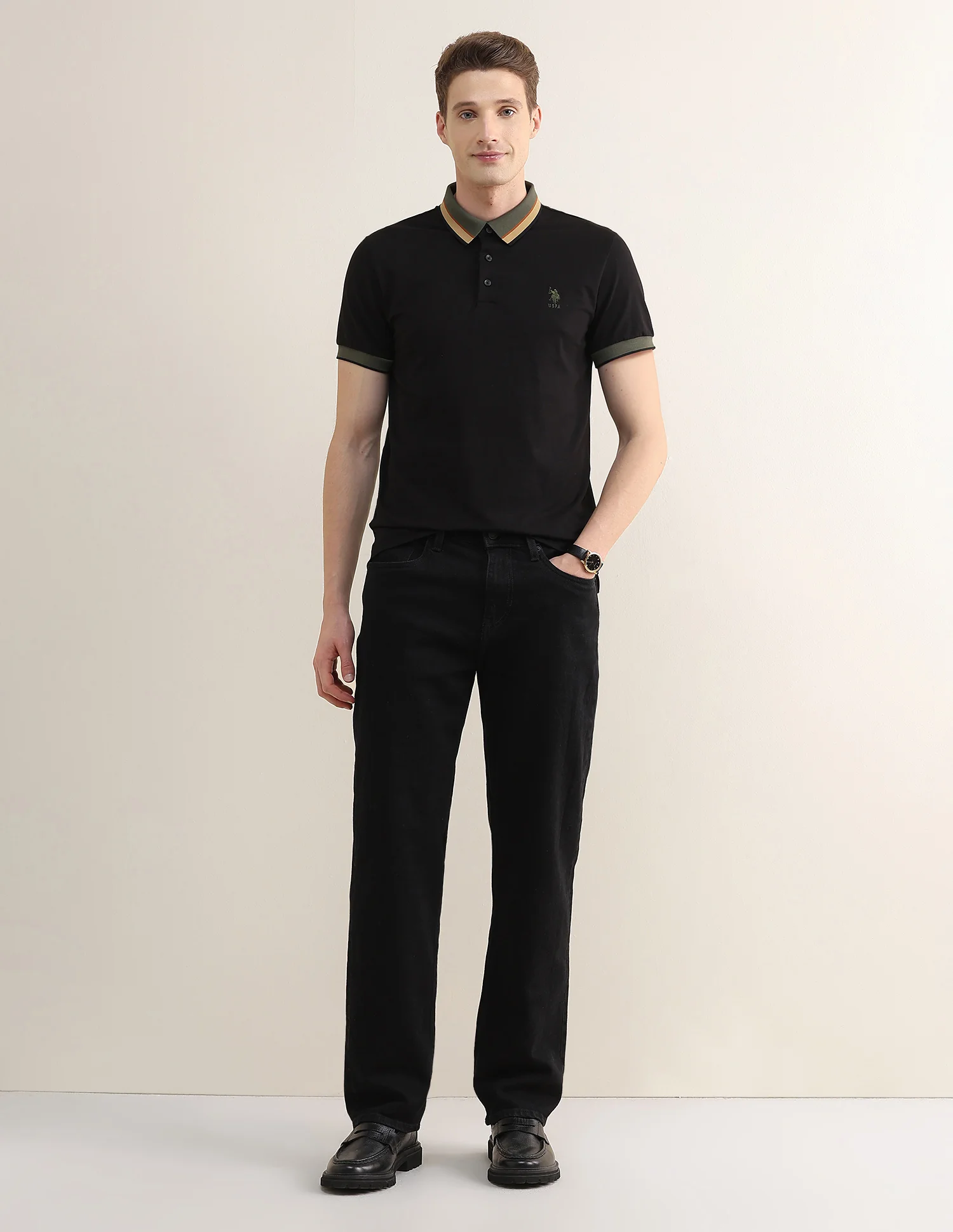 Solid Slim Fit Polo Shirt - Image 3