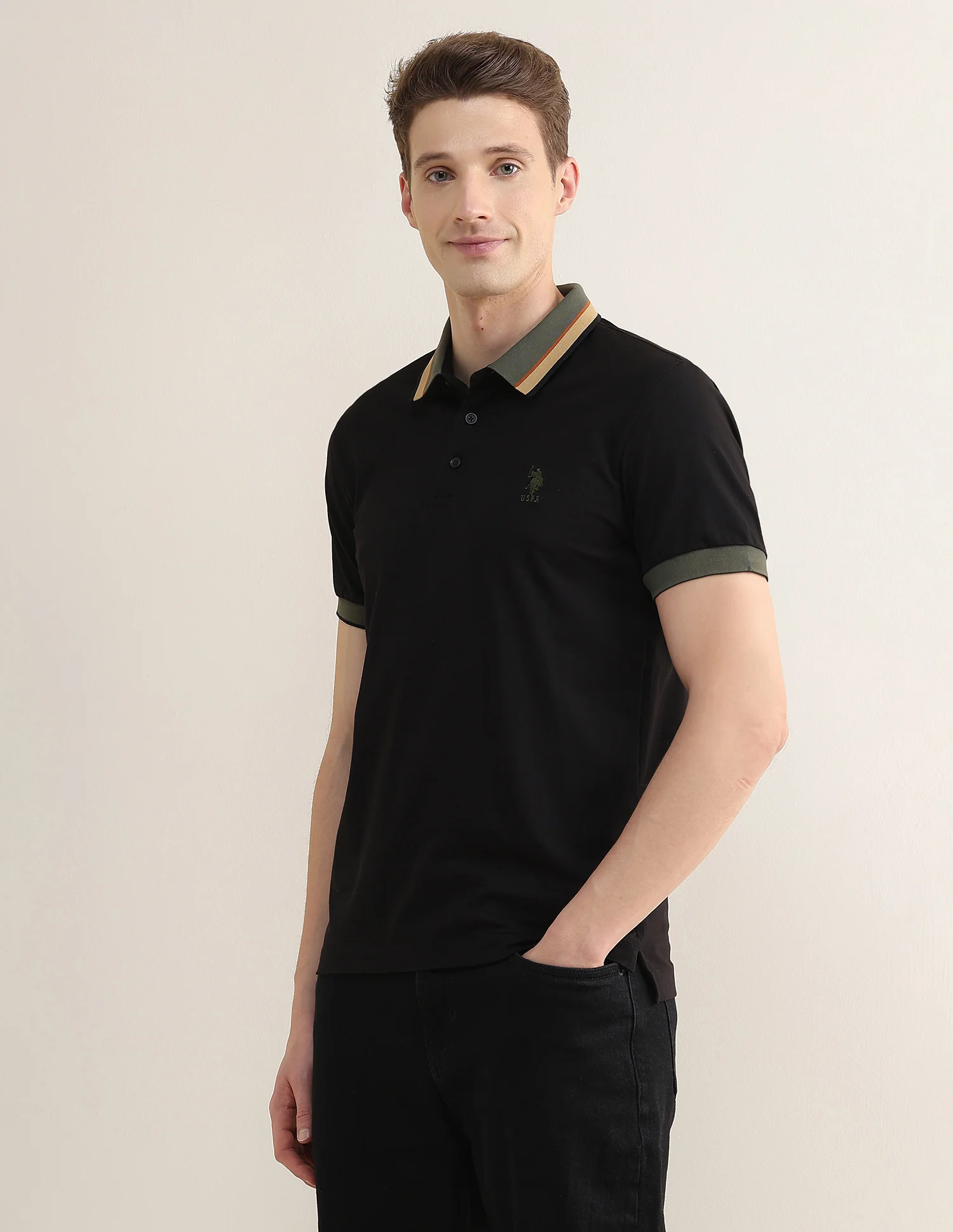Solid Slim Fit Polo Shirt - Image 4