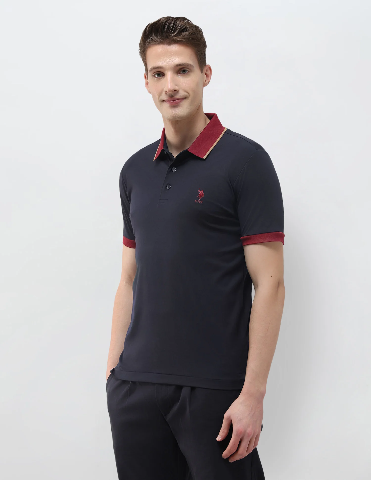 Solid Slim Fit Polo Shirt - Image 4