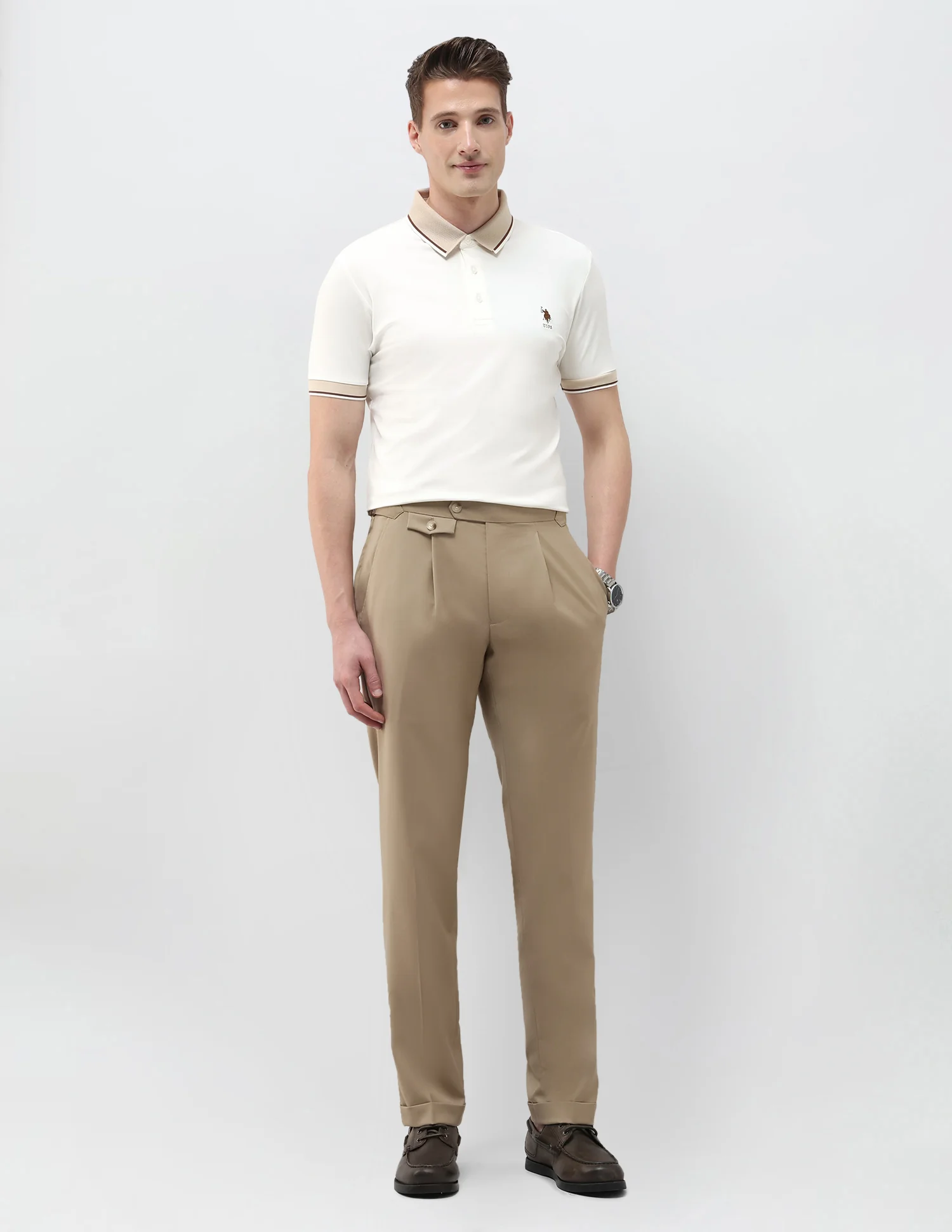 Solid Slim Fit Polo Shirt - Image 3