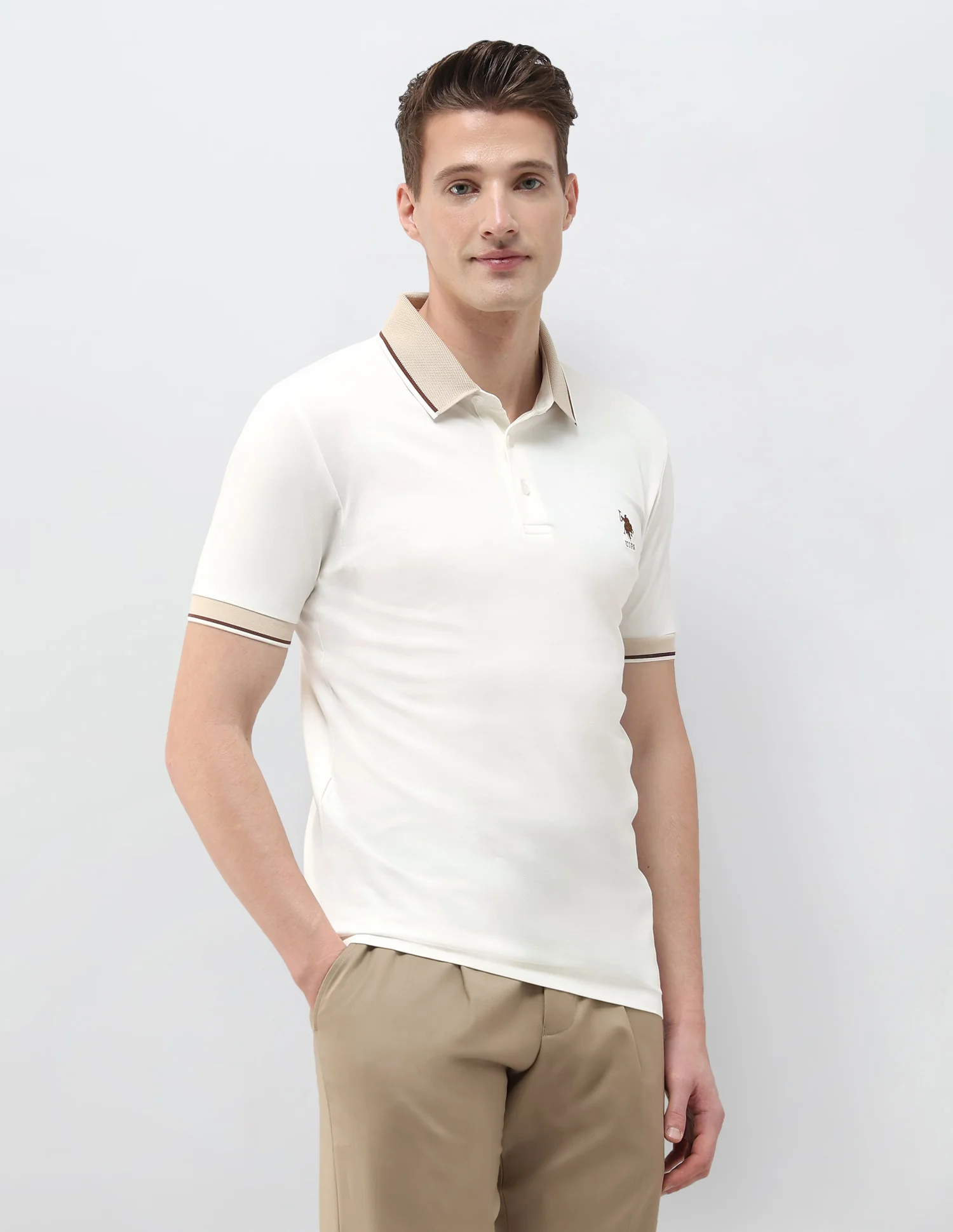 Solid Slim Fit Polo Shirt - Image 4