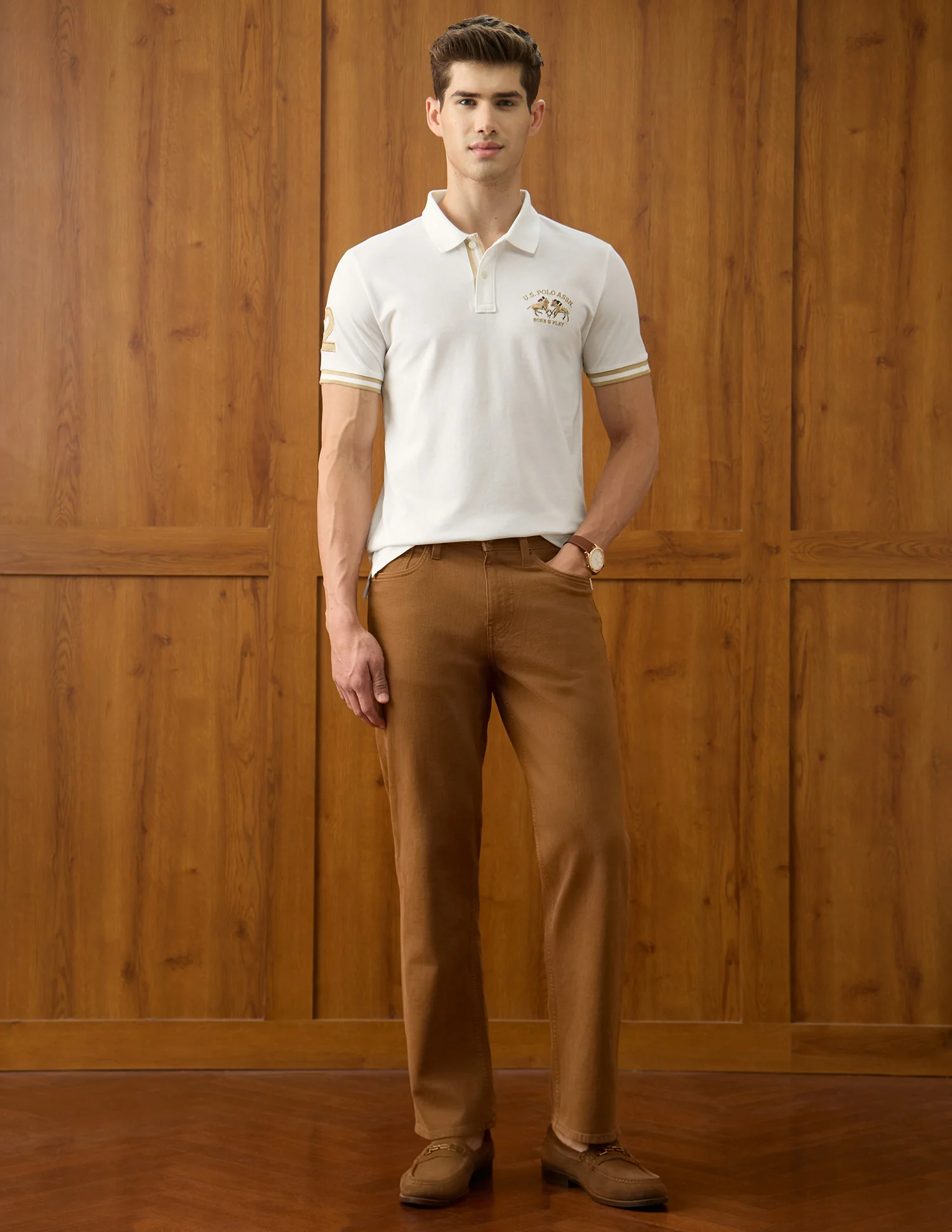 Solid Slim Fit Polo Shirt - Image 3