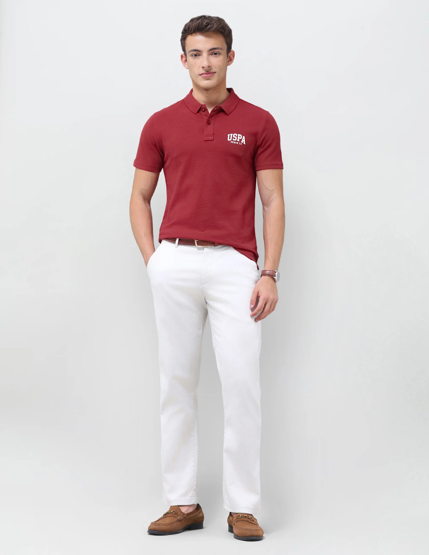 Solid Slim Fit Polo Shirt - Image 3