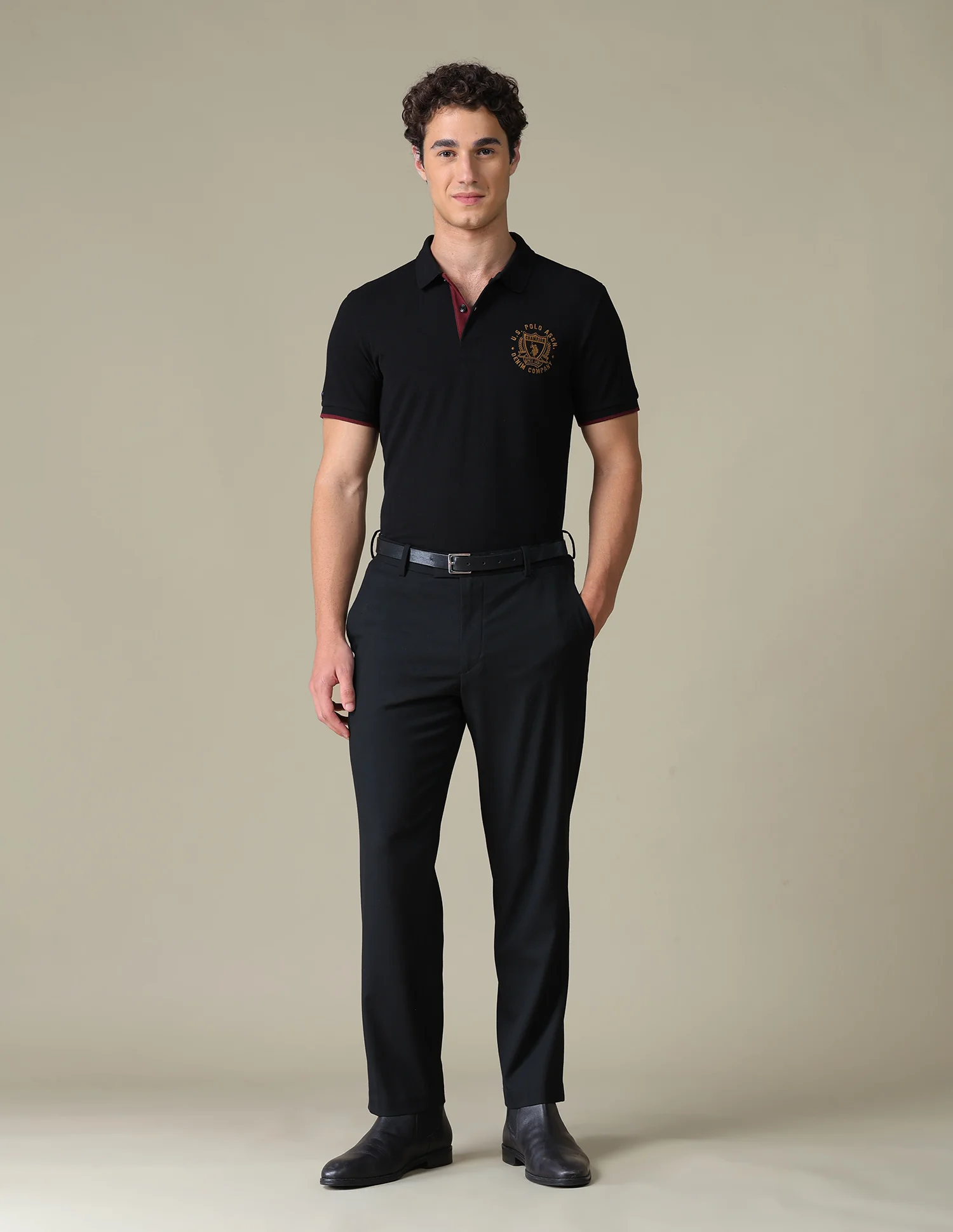 Solid Slim Fit Polo Shirt - Image 3