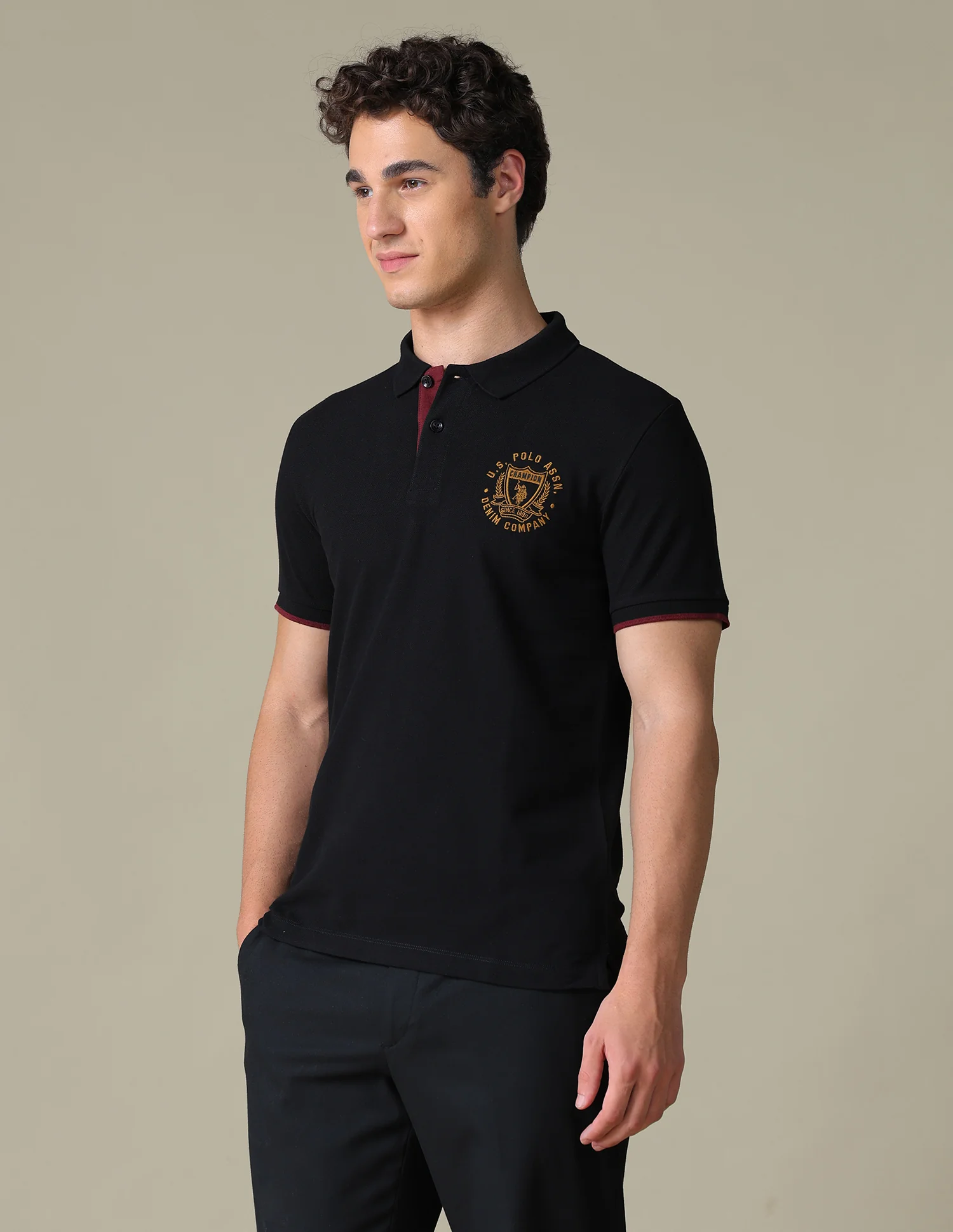 Solid Slim Fit Polo Shirt - Image 4