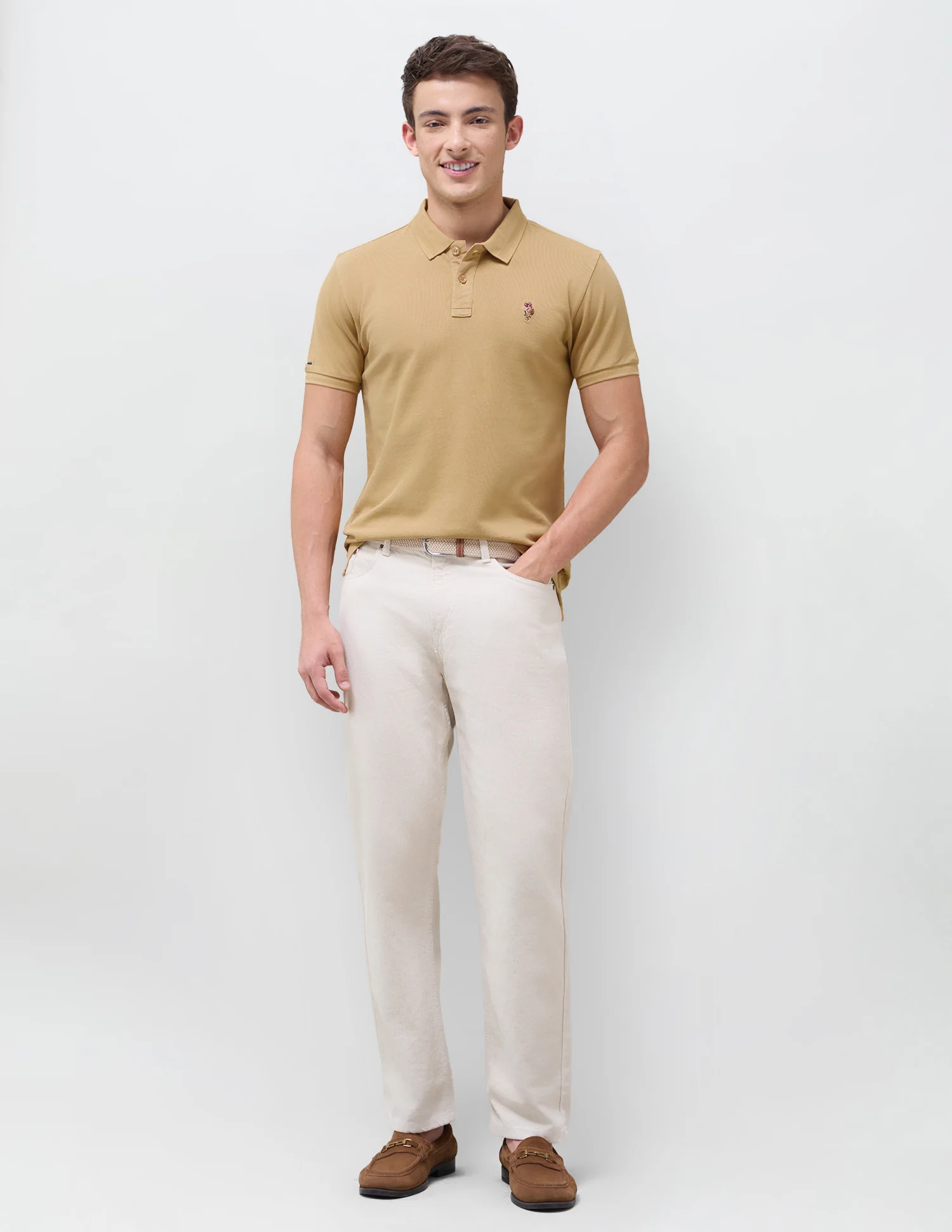 Solid Slim Fit Polo Shirt - Image 3