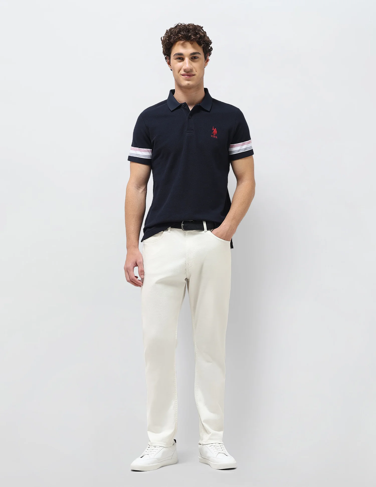 Solid Slim Fit Polo Shirt - Image 3