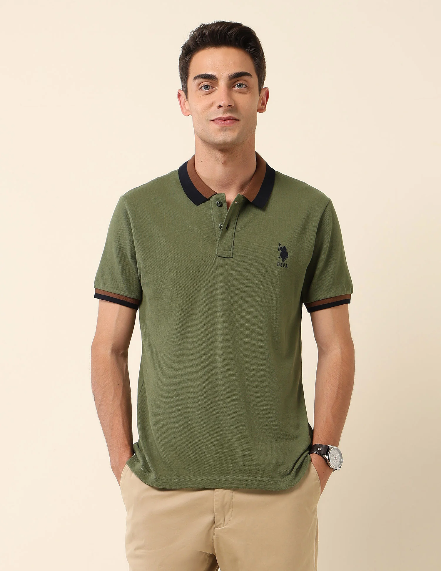 Solid Slim Fit Polo Shirt