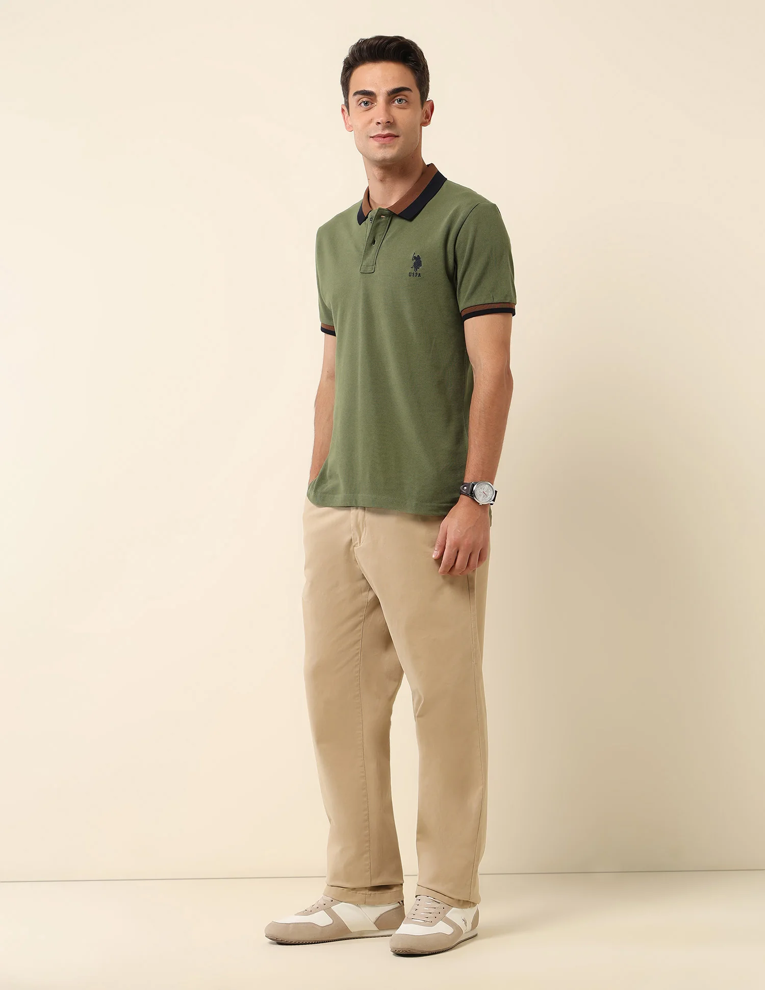 Solid Slim Fit Polo Shirt - Image 3