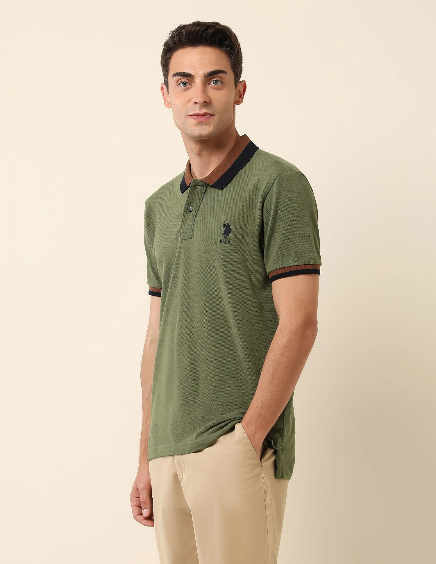 Solid Slim Fit Polo Shirt - Image 4