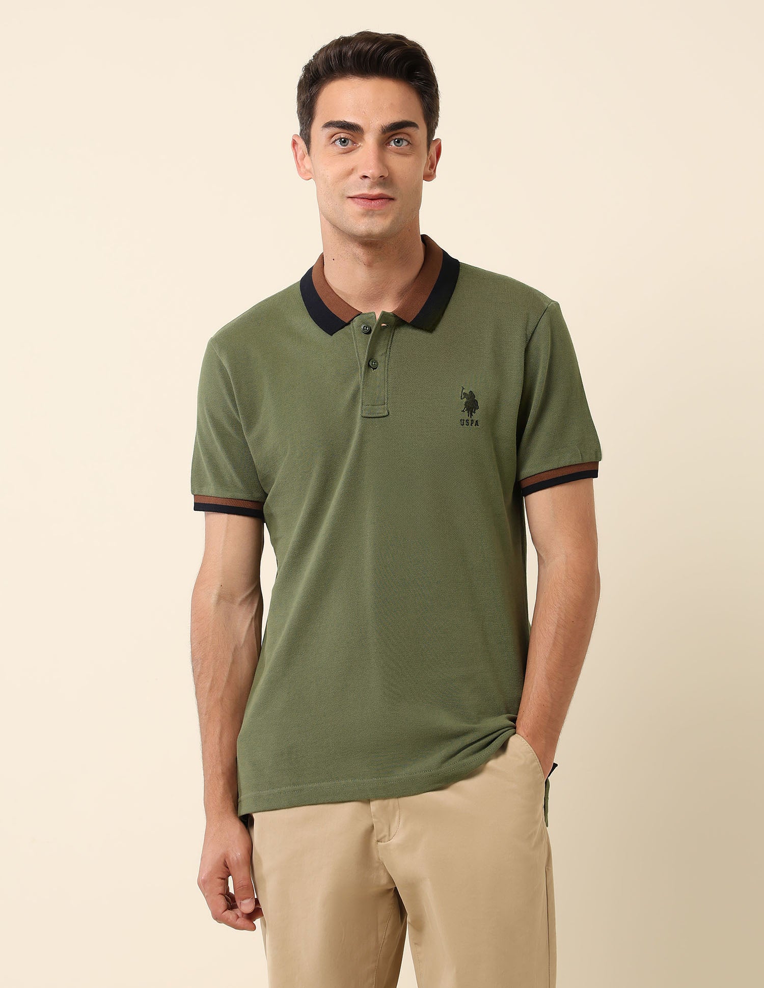 Solid Slim Fit Polo Shirt - Image 6