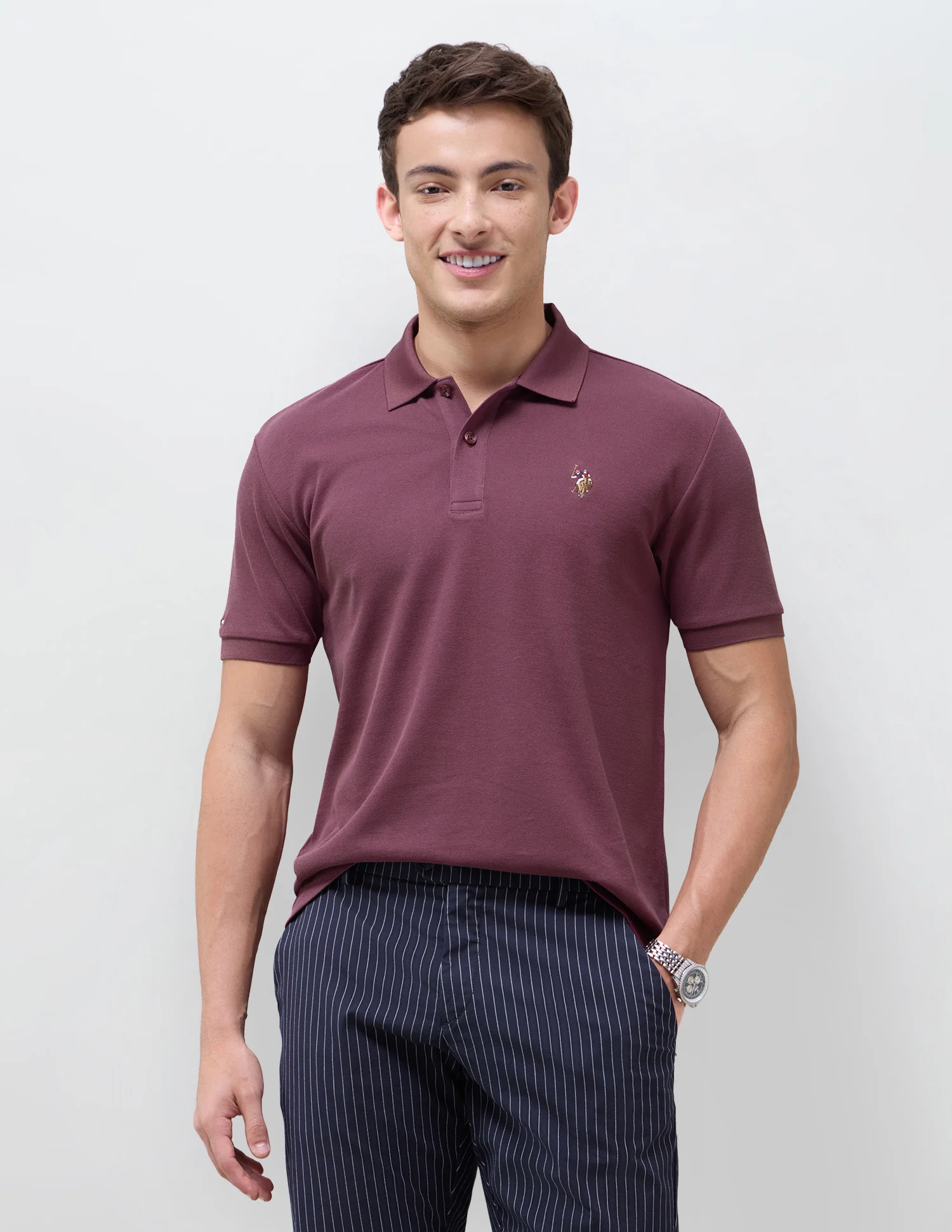 Solid Slim Fit Polo Shirt