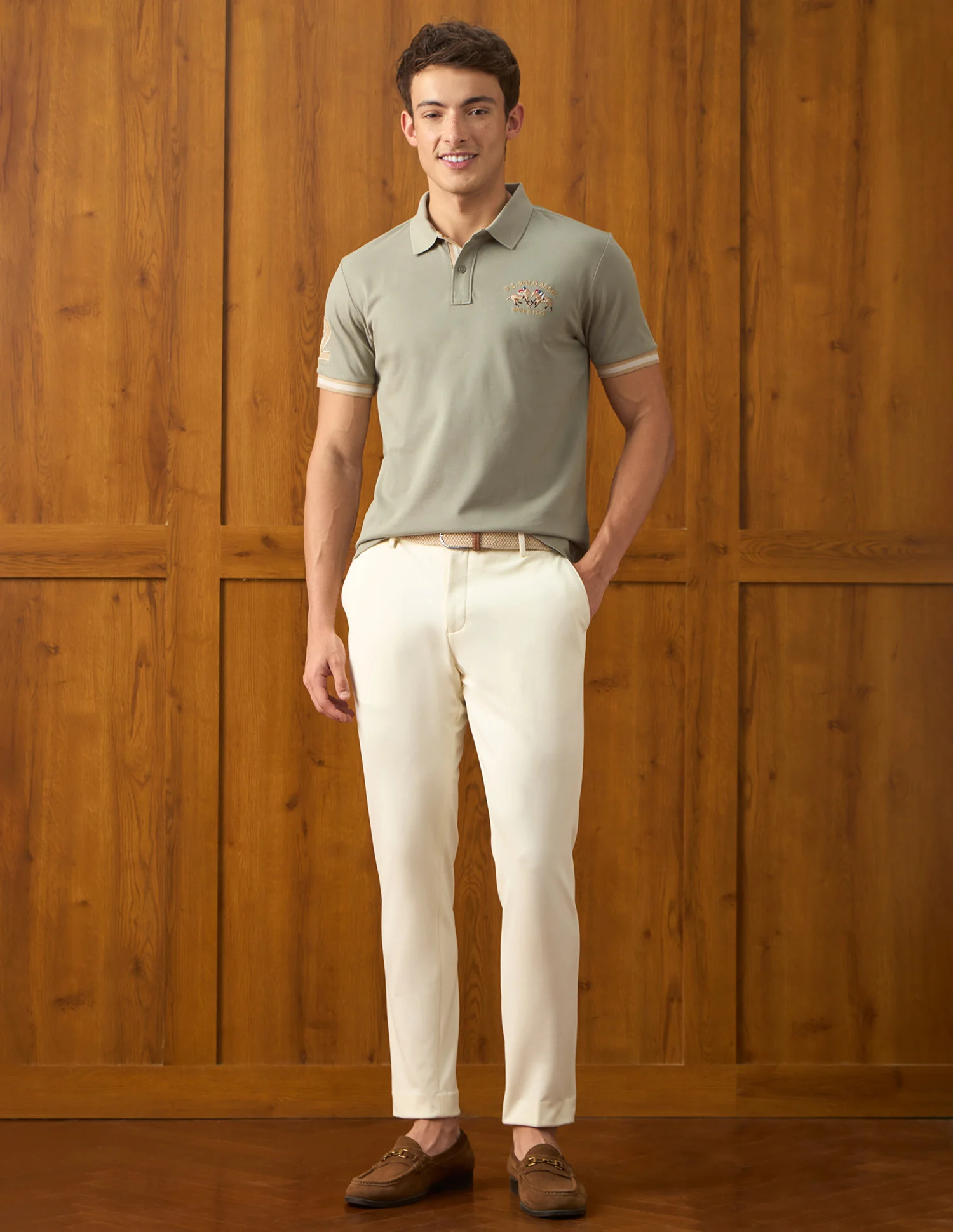 Solid Slim Fit Polo Shirt - Image 3