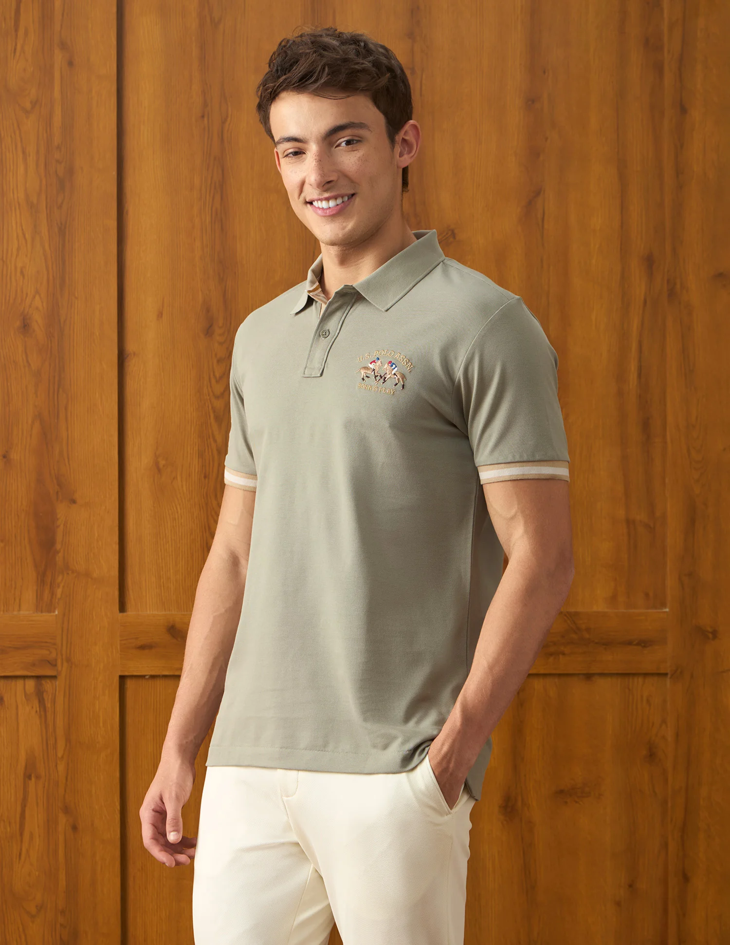 Solid Slim Fit Polo Shirt - Image 4