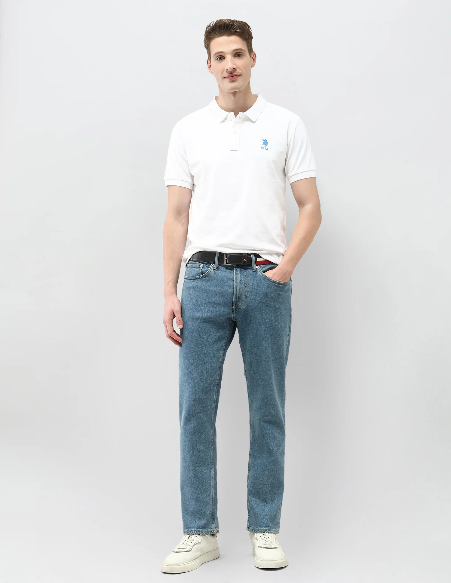 Solid Slim Fit Polo Shirt - Image 3