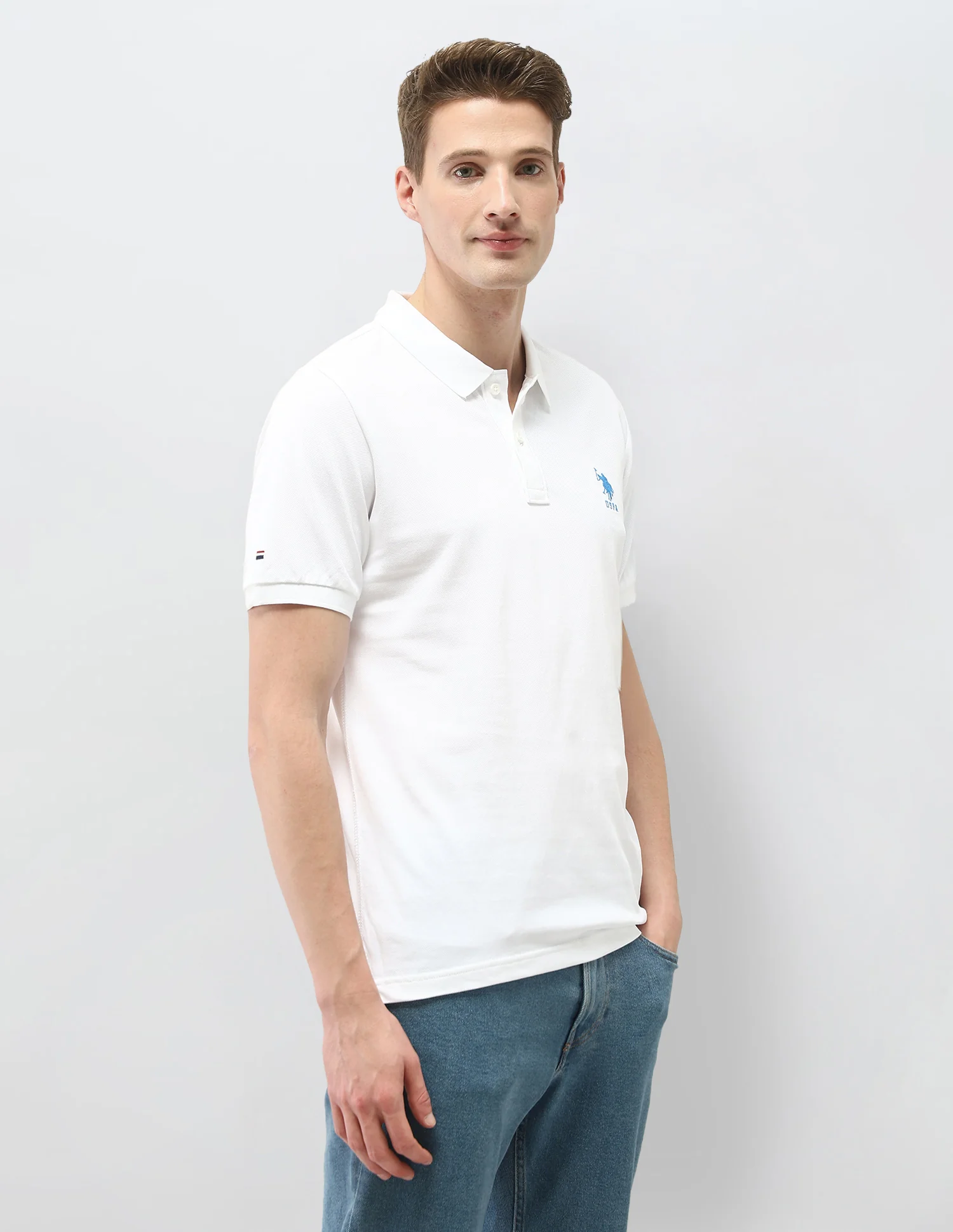 Solid Slim Fit Polo Shirt - Image 4