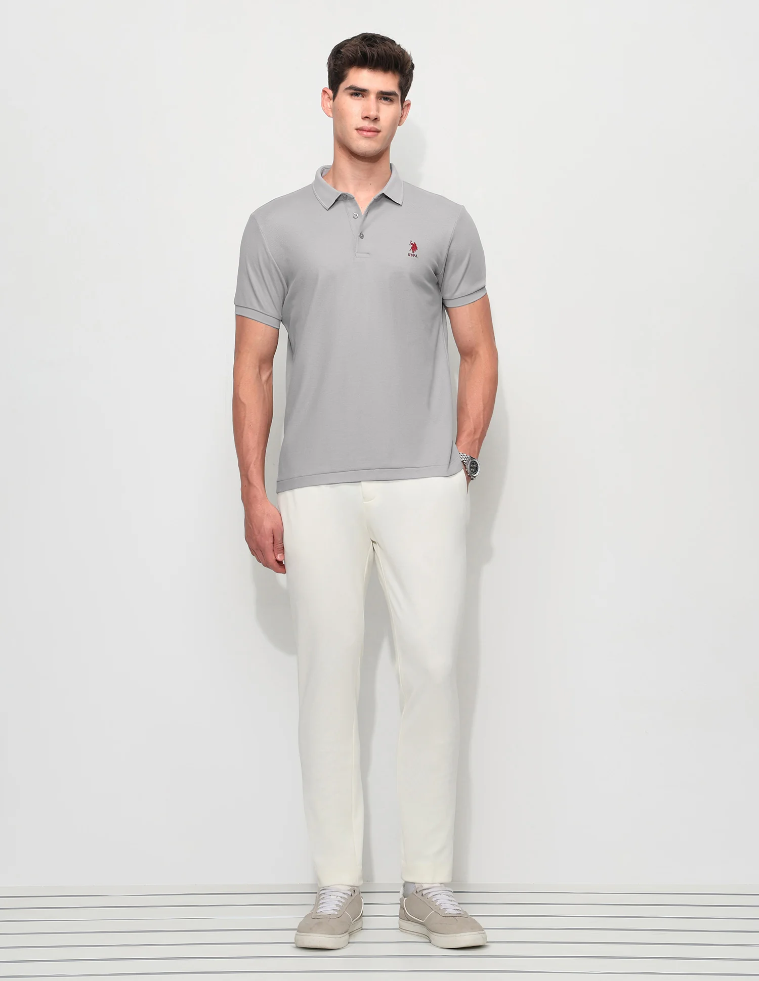 Solid Slim Fit Polo Shirt - Image 3