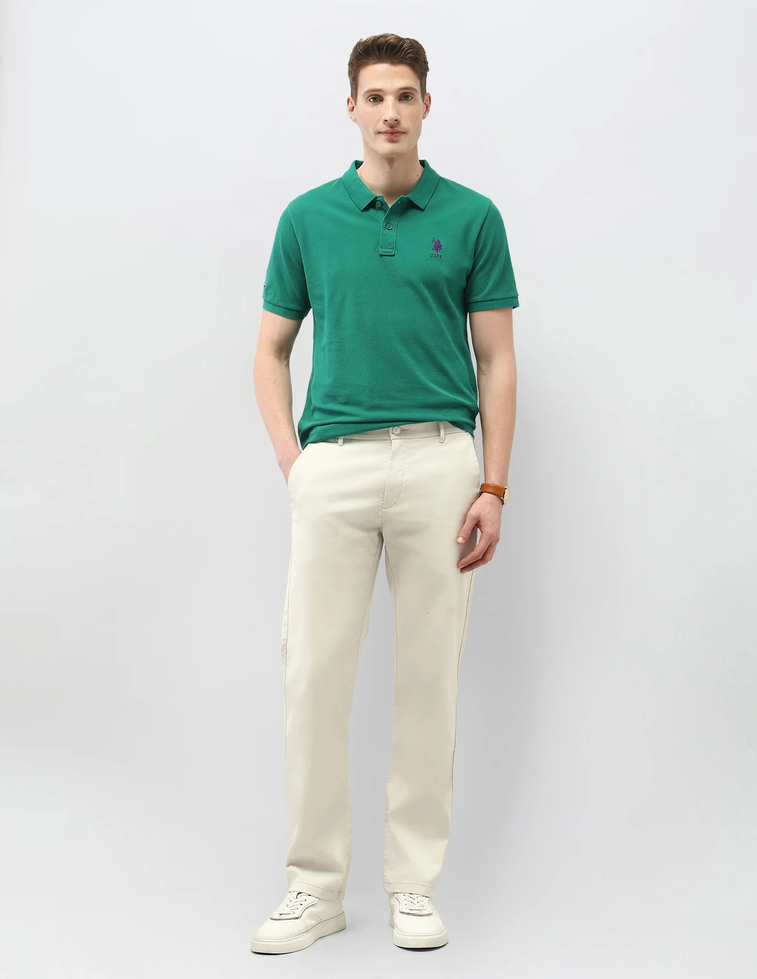 Solid Slim Fit Polo Shirt - Image 3
