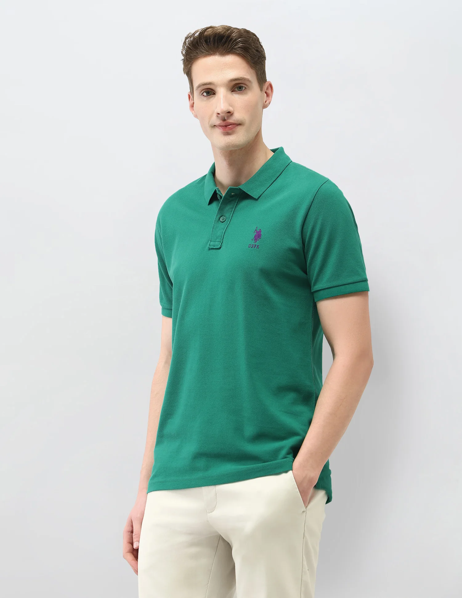 Solid Slim Fit Polo Shirt - Image 4