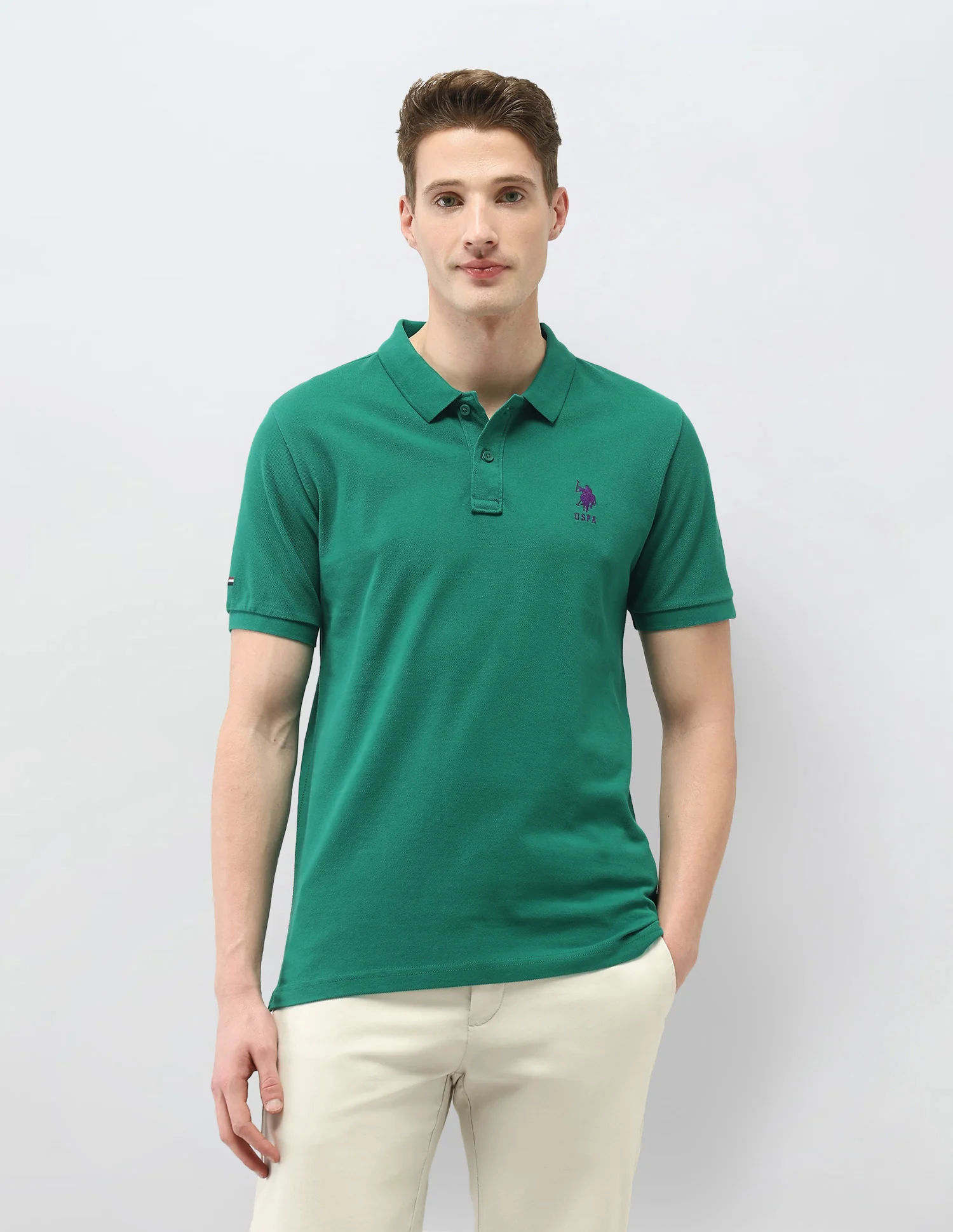 Solid Slim Fit Polo Shirt - Image 6