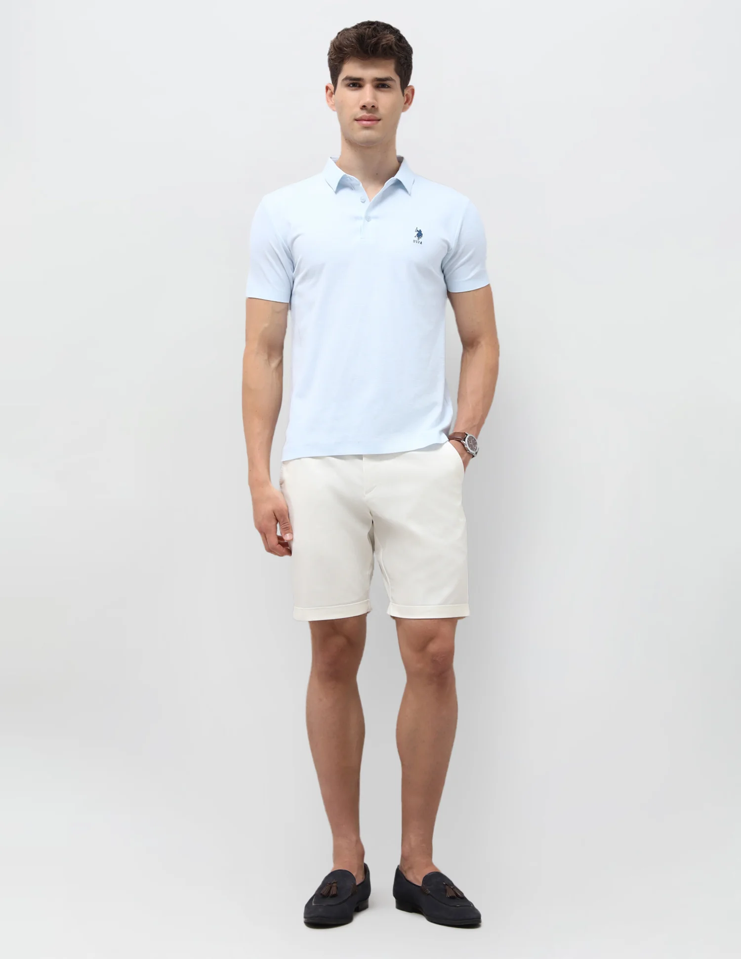 Solid Slim Fit Polo Shirt - Image 3