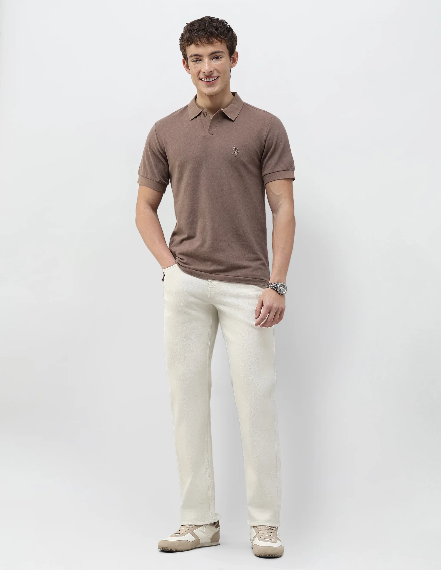 Solid Slim Fit Polo Shirt - Image 3