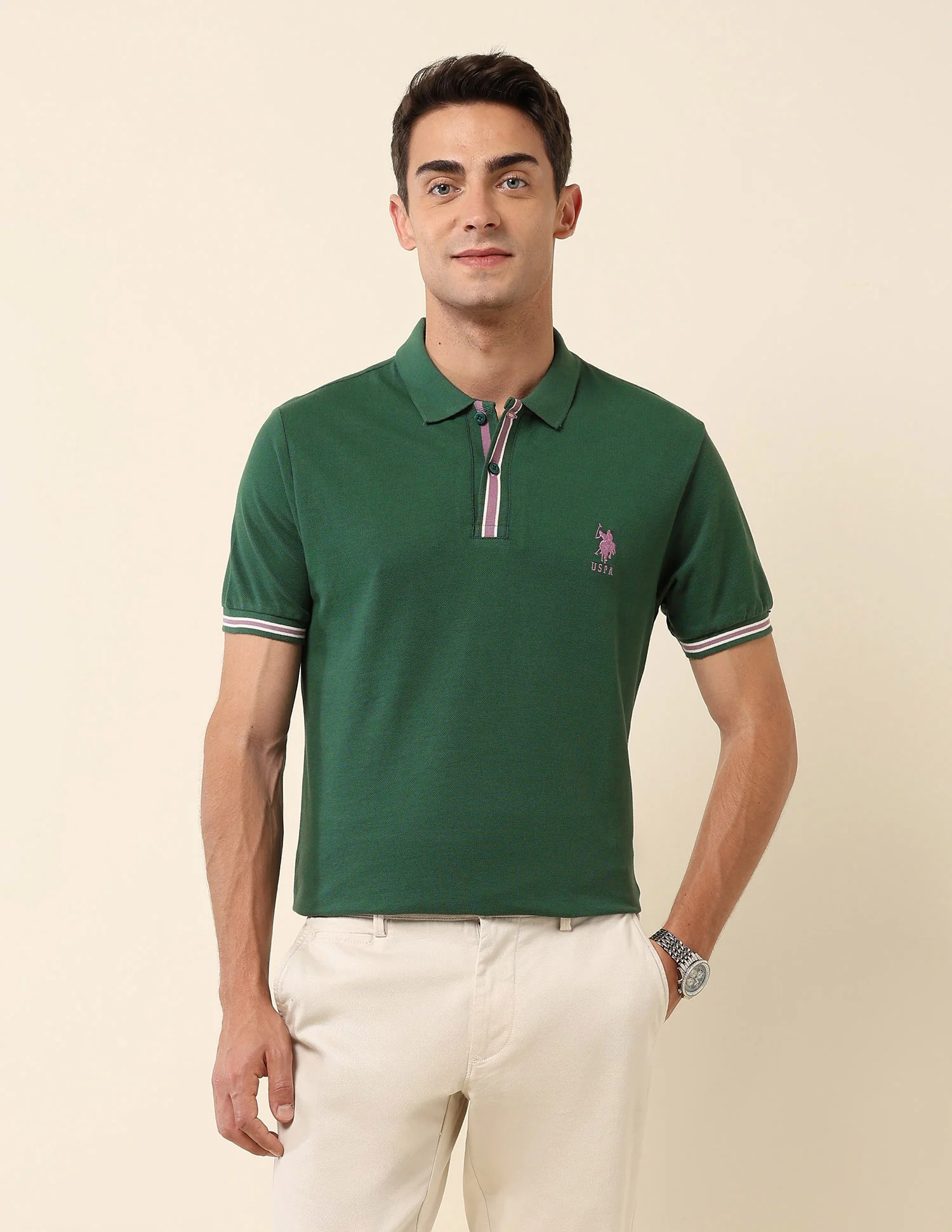 Solid Slim Fit Polo Shirt