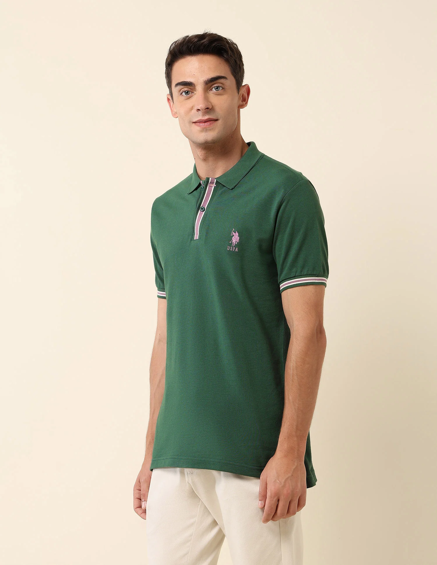 Solid Slim Fit Polo Shirt - Image 4