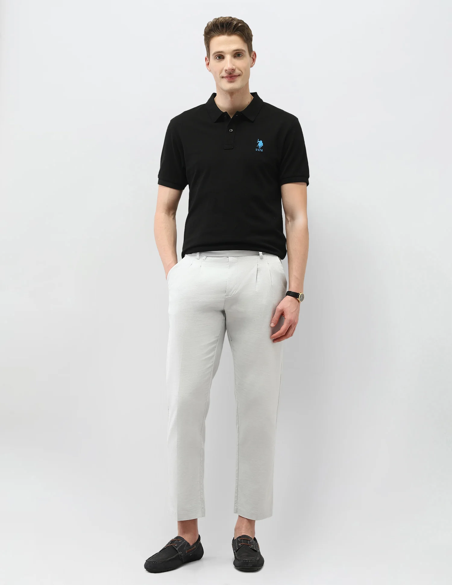 Solid Slim Fit Polo Shirt - Image 3