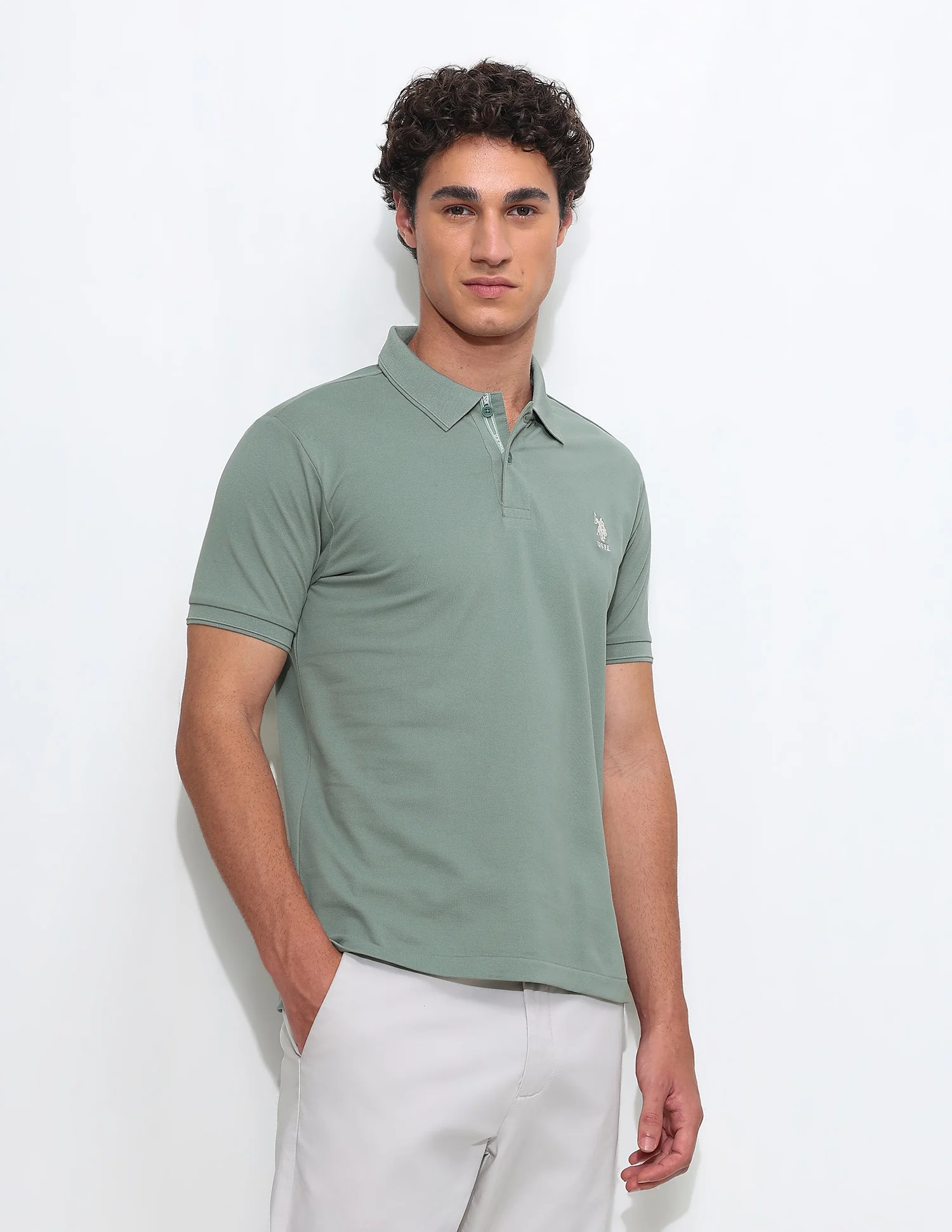 Solid Slim Fit Polo Shirt - Image 4