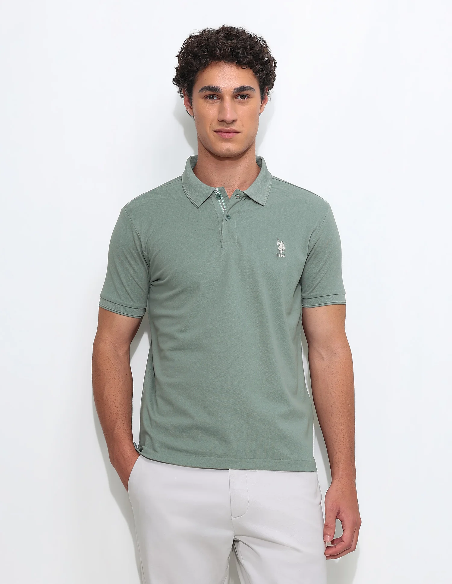 Solid Slim Fit Polo Shirt - Image 6