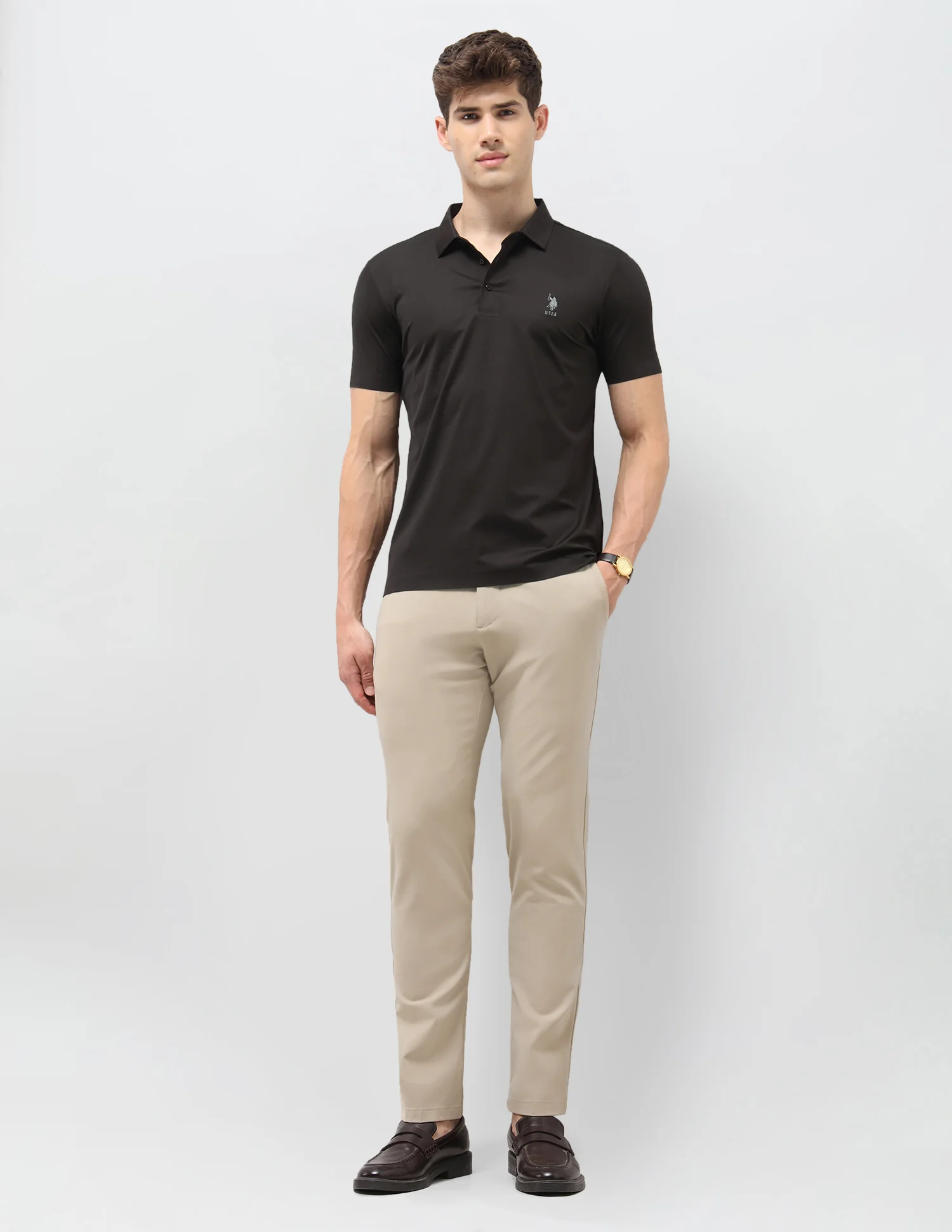 Solid Slim Fit Polo Shirt - Image 3
