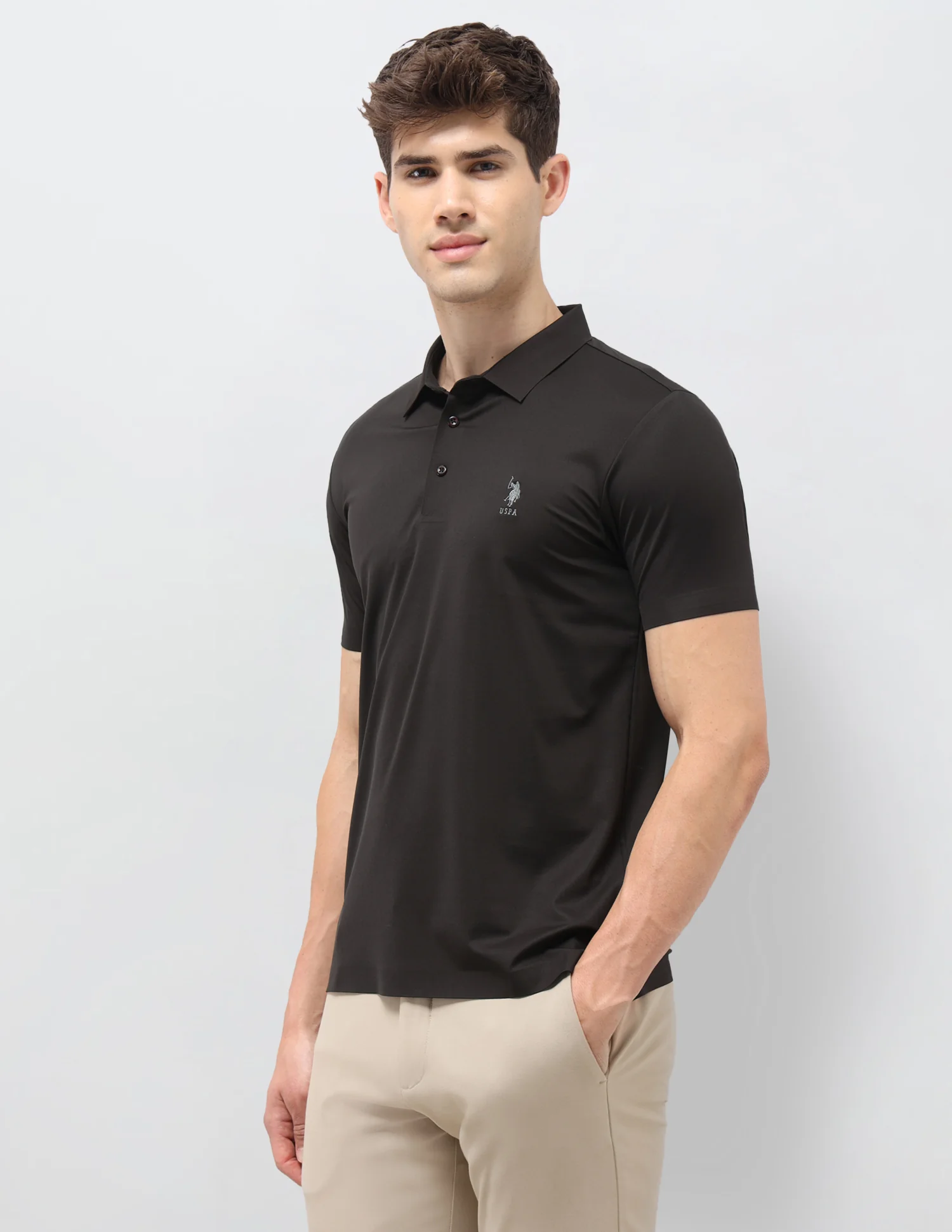 Solid Slim Fit Polo Shirt - Image 4