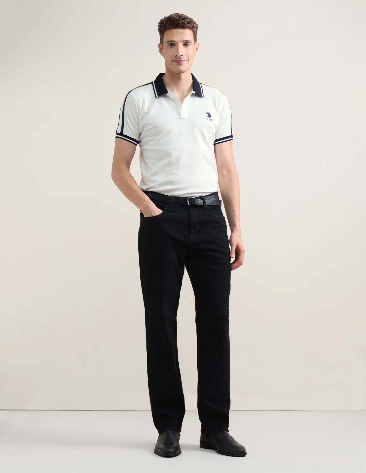 Solid Slim Fit Polo Shirt - Image 3
