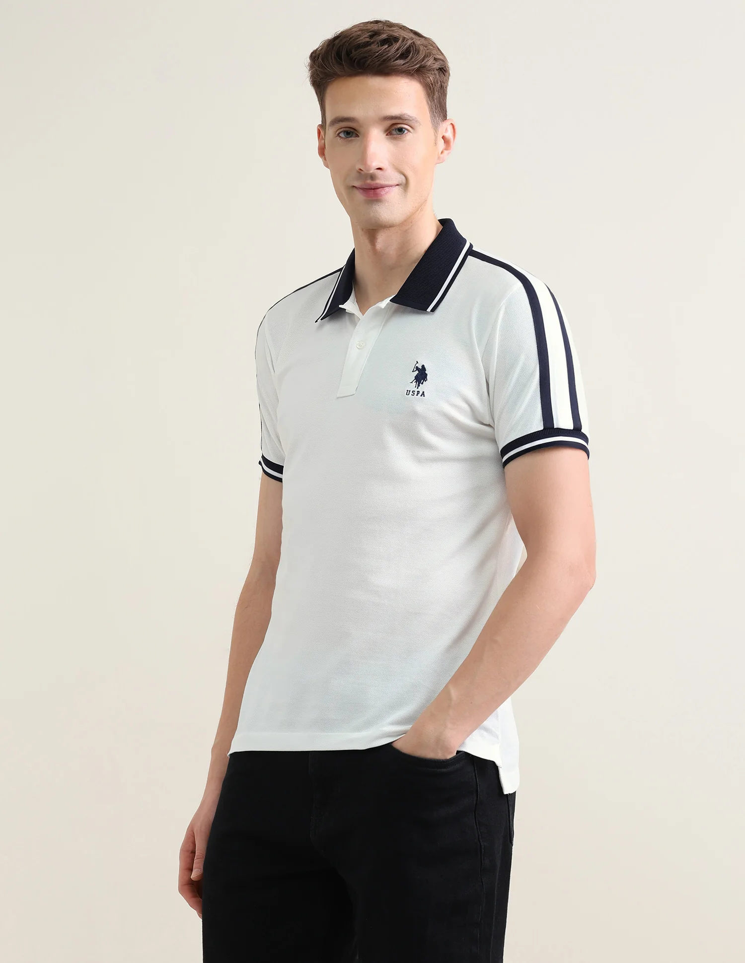 Solid Slim Fit Polo Shirt - Image 4