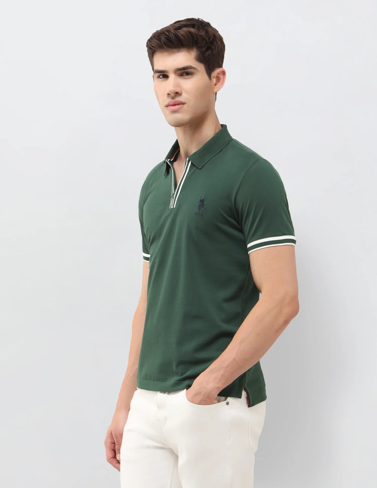 Solid Slim Fit Polo Shirt - Image 4