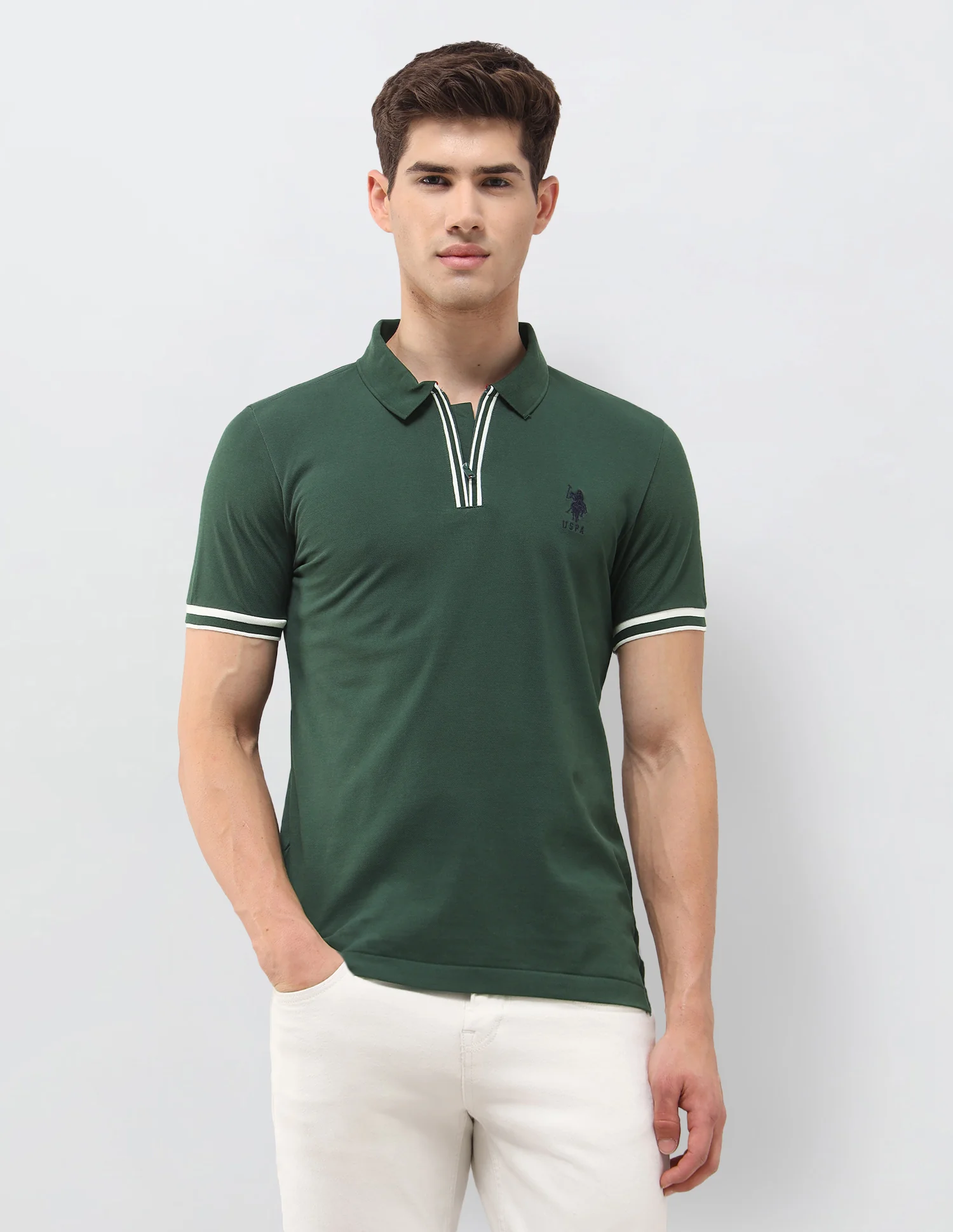 Solid Slim Fit Polo Shirt - Image 6