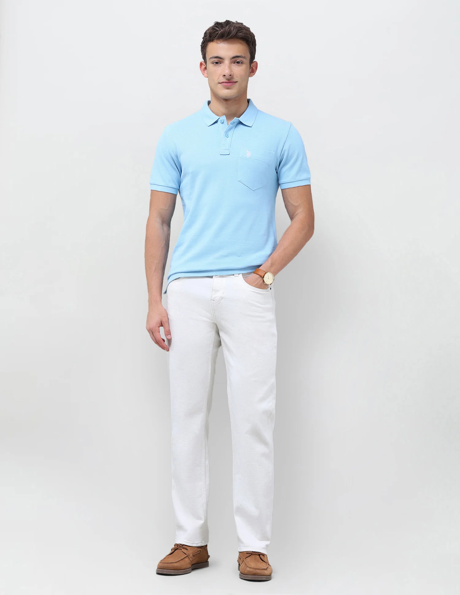 Solid Slim Fit Polo Shirt - Image 3