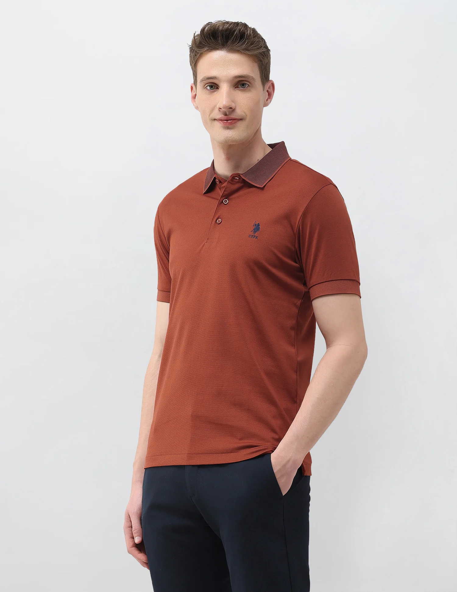 Solid Slim Fit Polo Shirt - Image 4