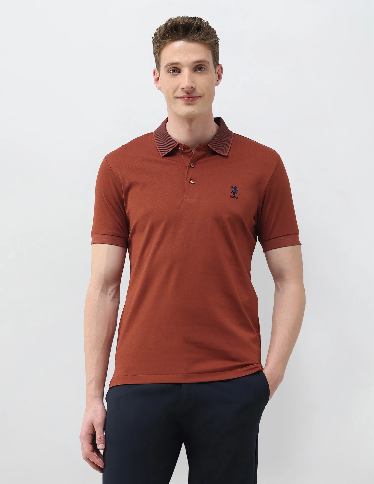 Solid Slim Fit Polo Shirt - Image 6