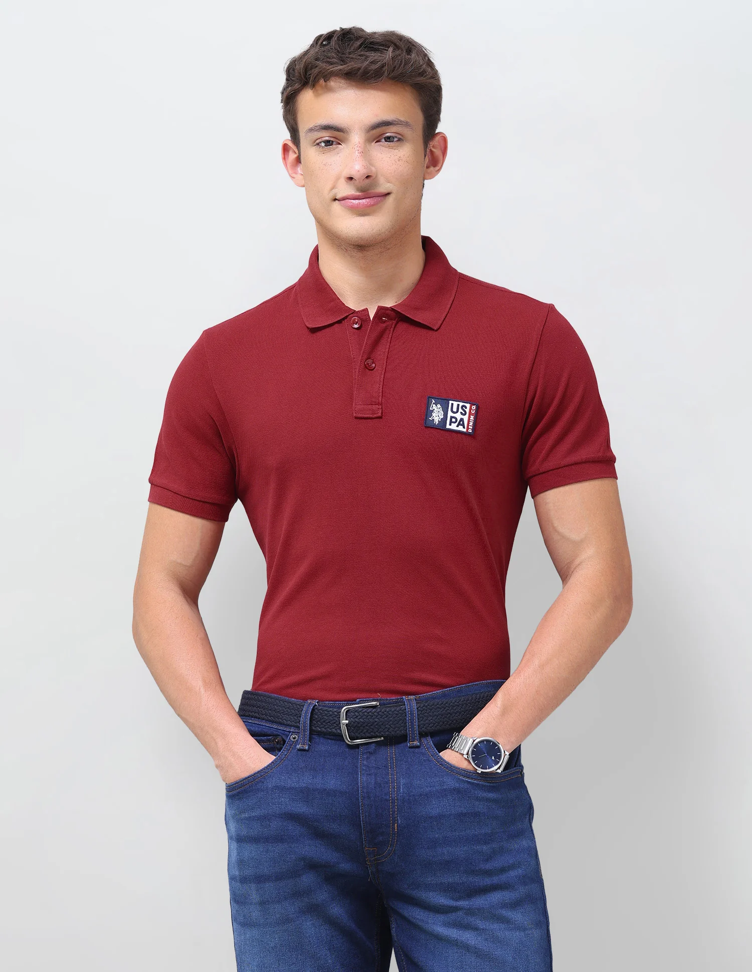 Solid Slim Fit Polo Shirt
