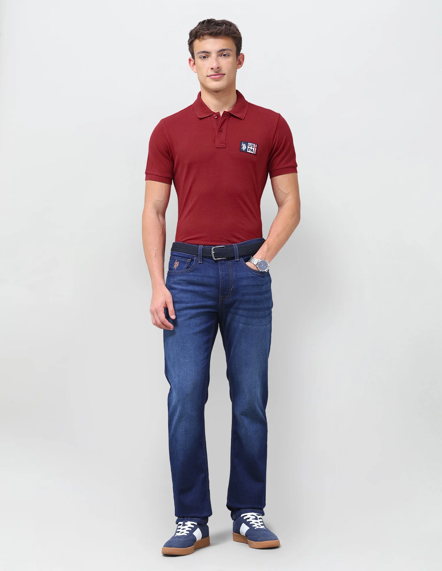 Solid Slim Fit Polo Shirt - Image 3