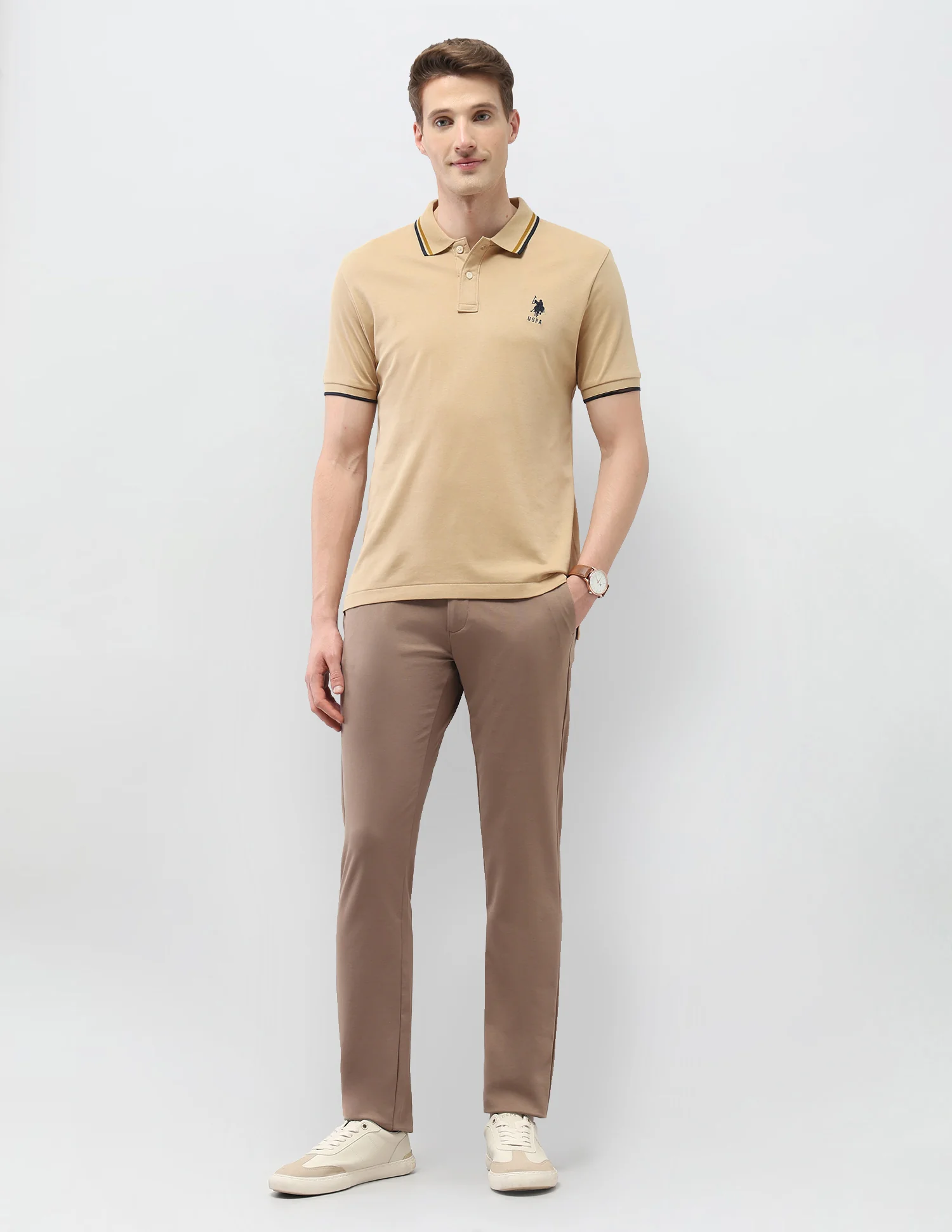 Solid Slim Fit Polo Shirt - Image 3