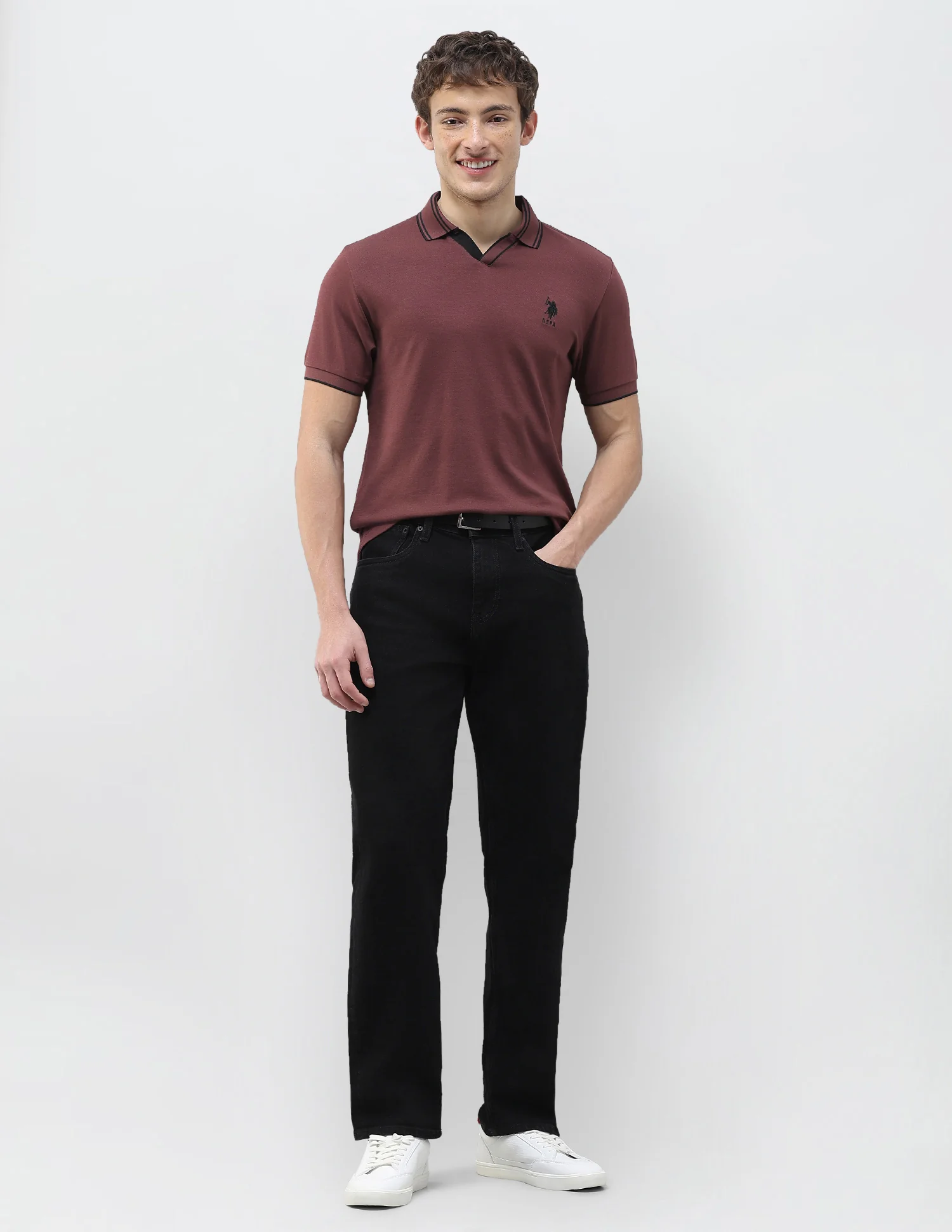 Solid Slim Fit Polo Shirt - Image 3