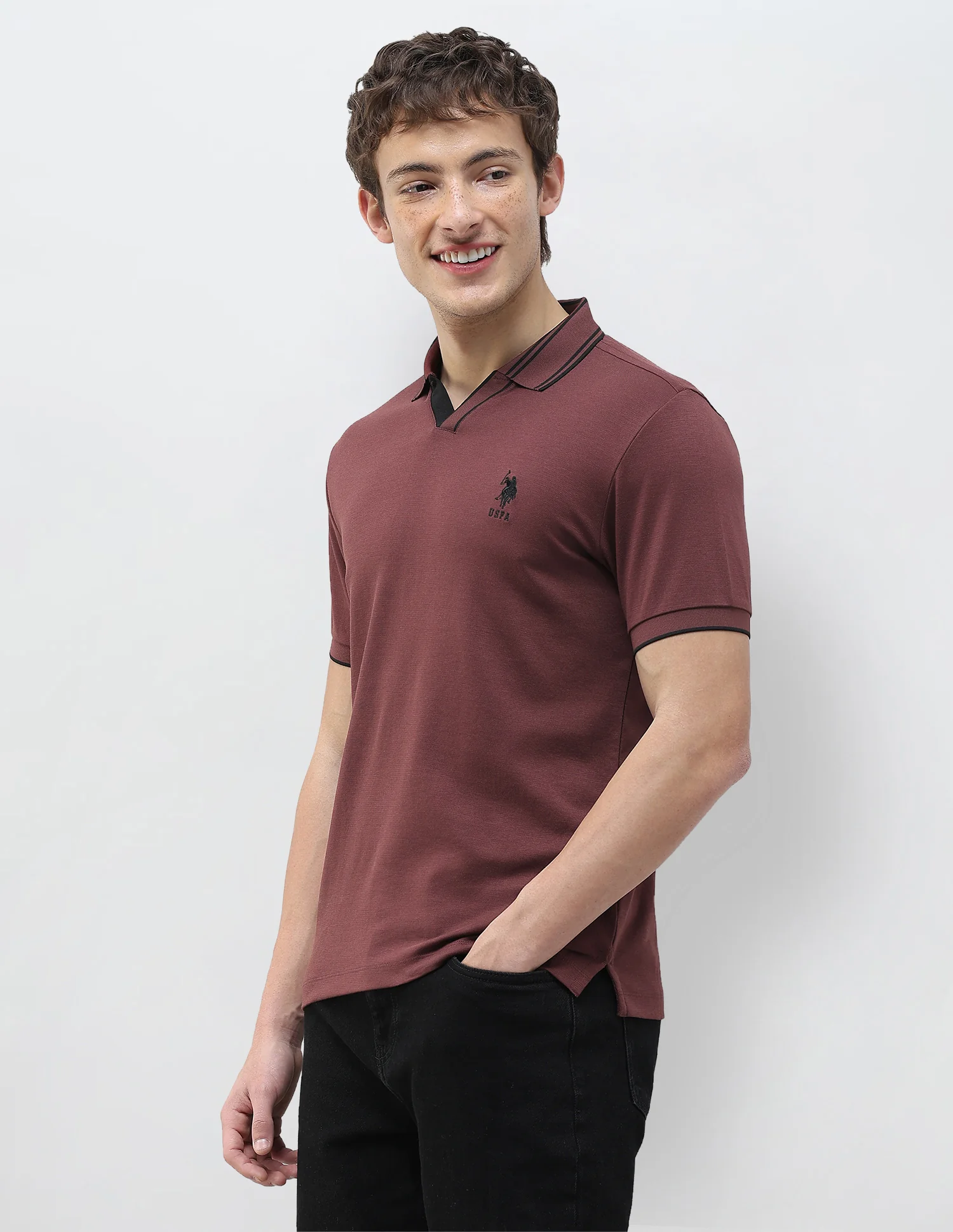 Solid Slim Fit Polo Shirt - Image 4